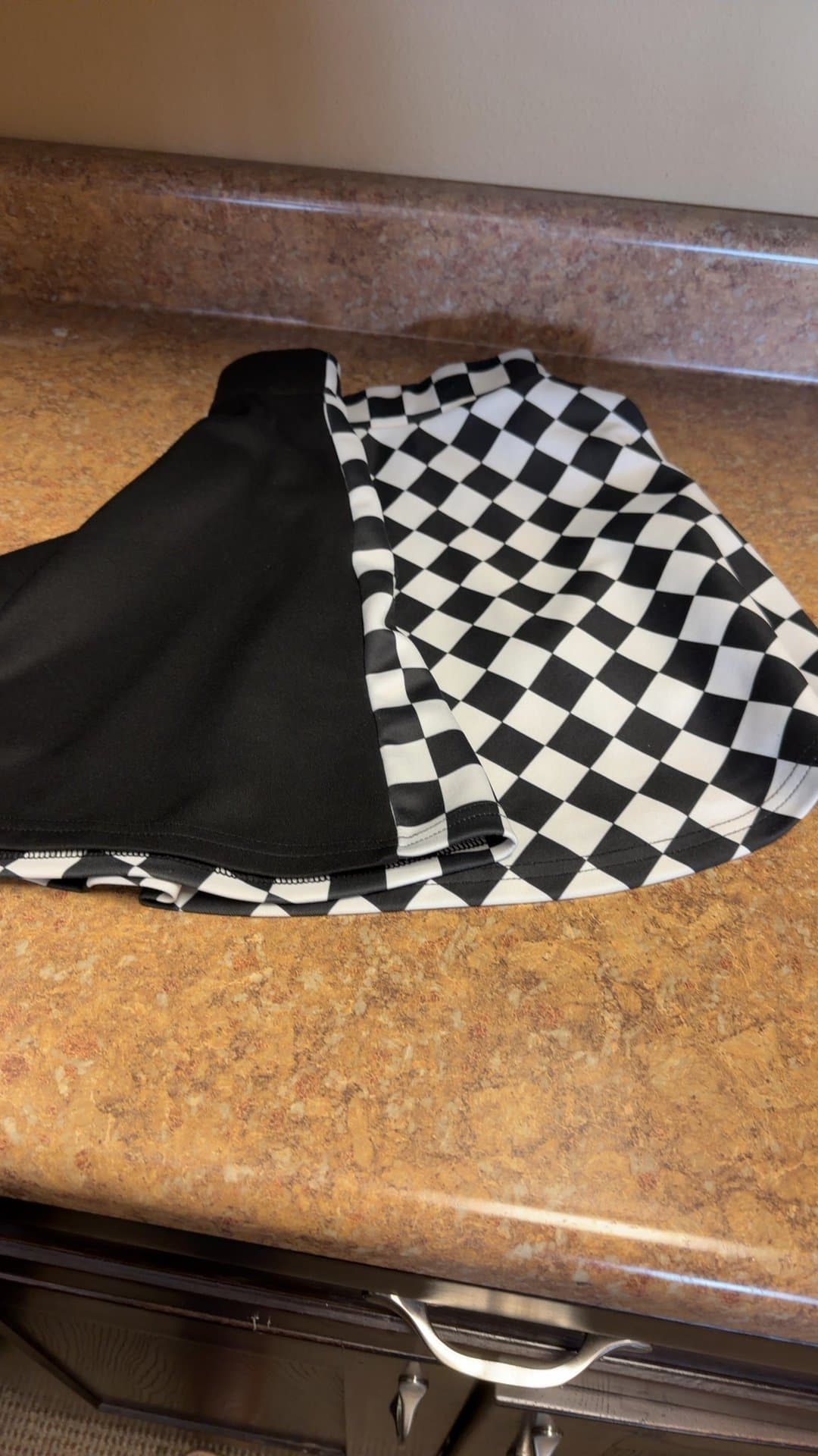 Black and White Checkered Skirt - Image 1