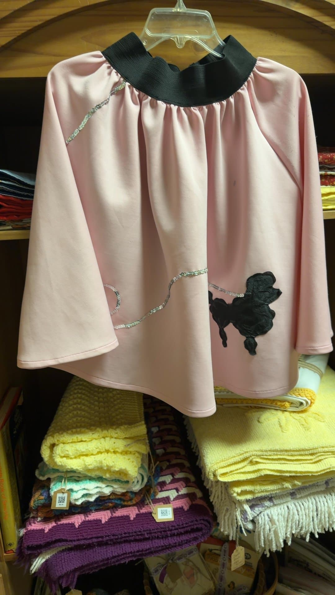 Pink Poodle Skirt with Black Collar - Image 1