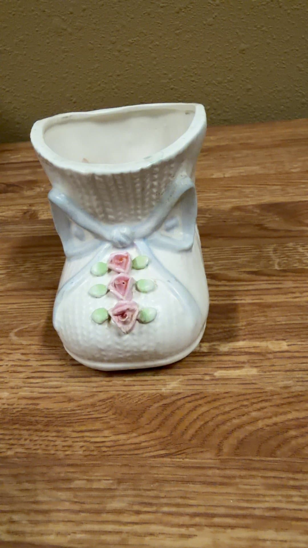 Ceramic Baby Bootie Planter - Image 1