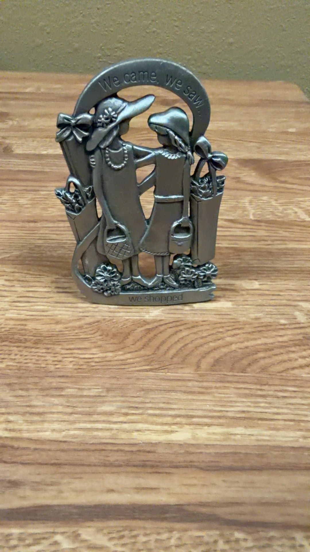 Pewter Shopping Figurine - Image 1