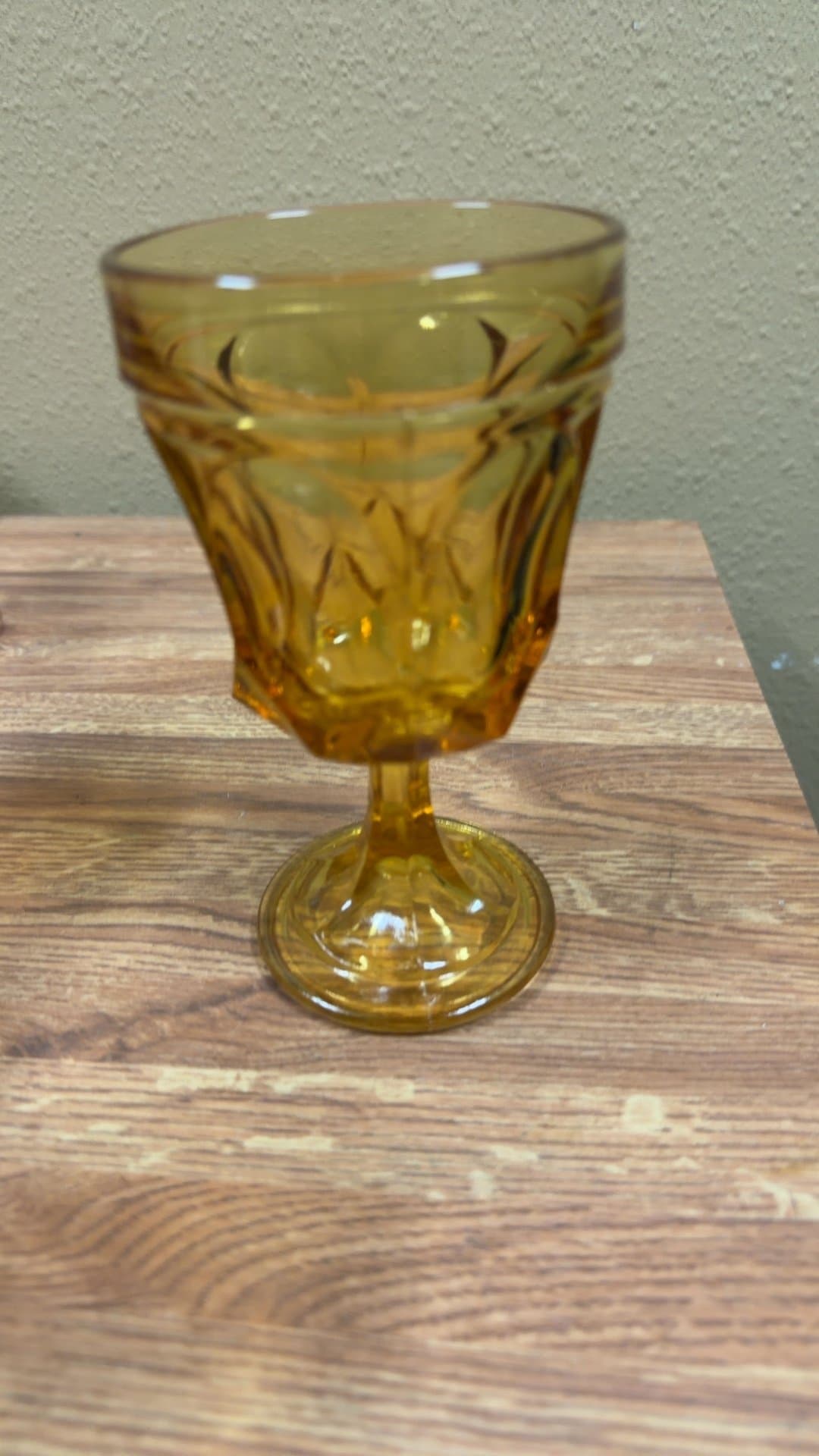Amber Glass Goblet - Image 1