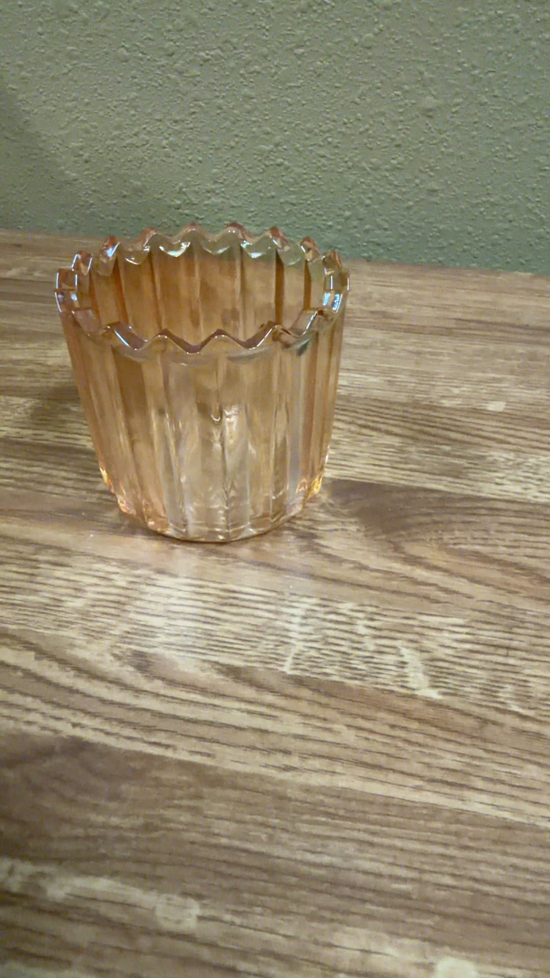 Indiana Glass Co Marigold Carnival Glass votive holder - Image 1