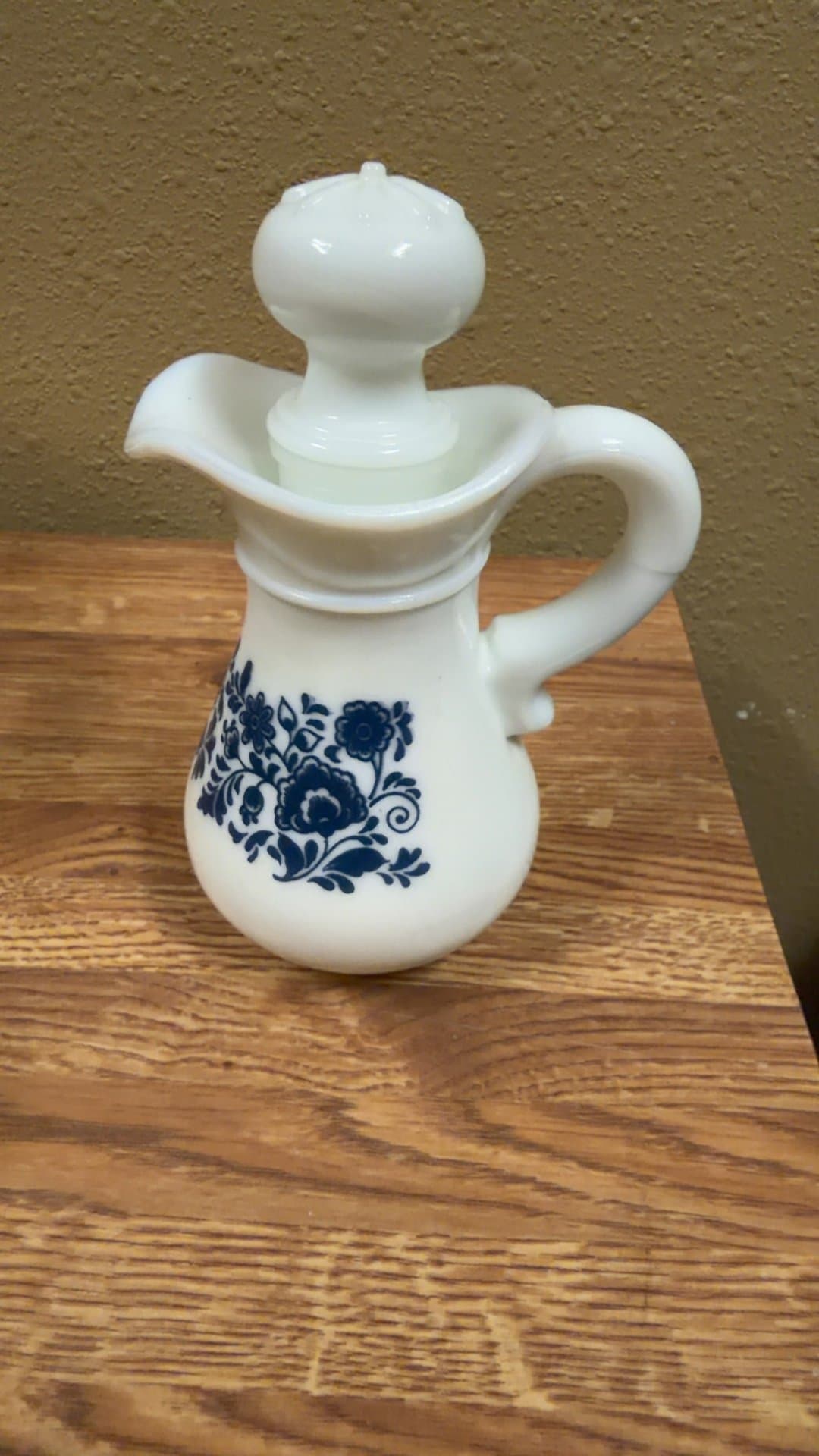 Avon Blue and White Porcelain Pitcher/ skin so soft decanter - Image 1