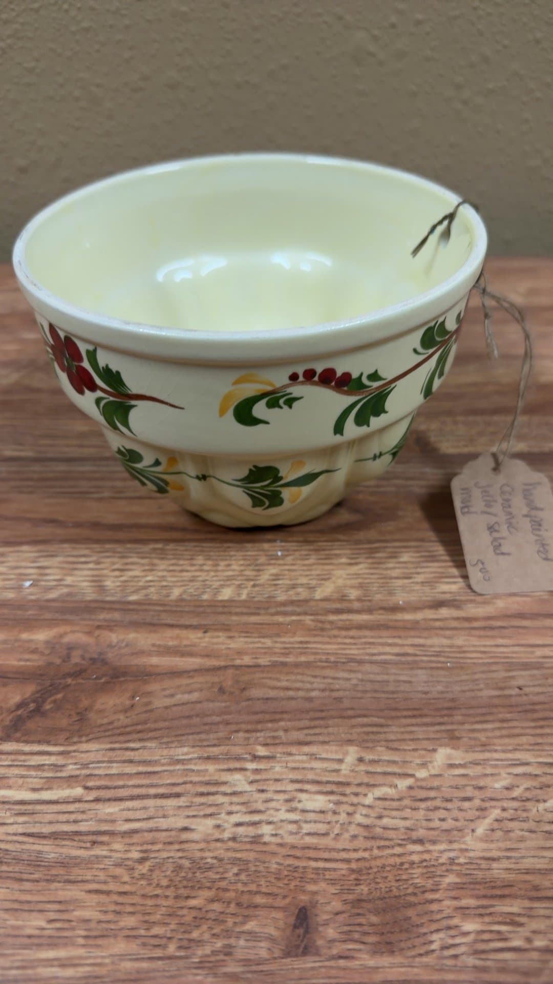 Hand-Painted Ceramic Jello/Salad Mold - Image 1