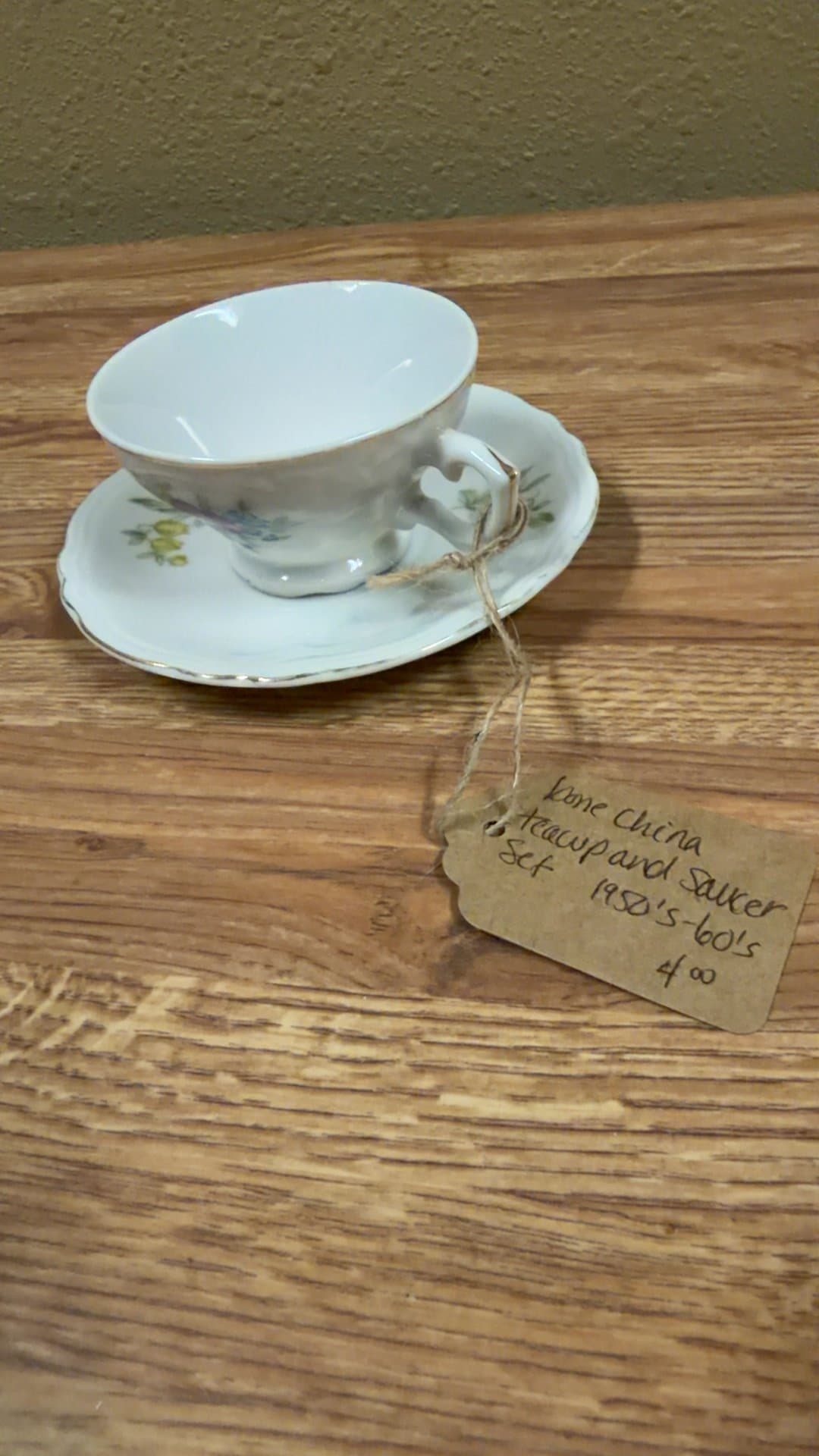 Vintage Bone China Teacup and Saucer Set - Image 1