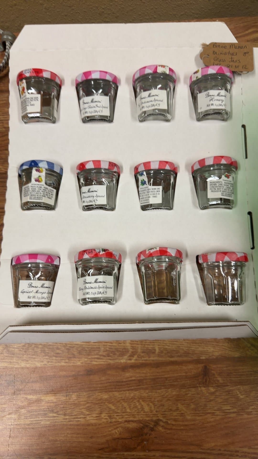 Bonne Maman Miniature Glass Jars Set of 12 - Image 1