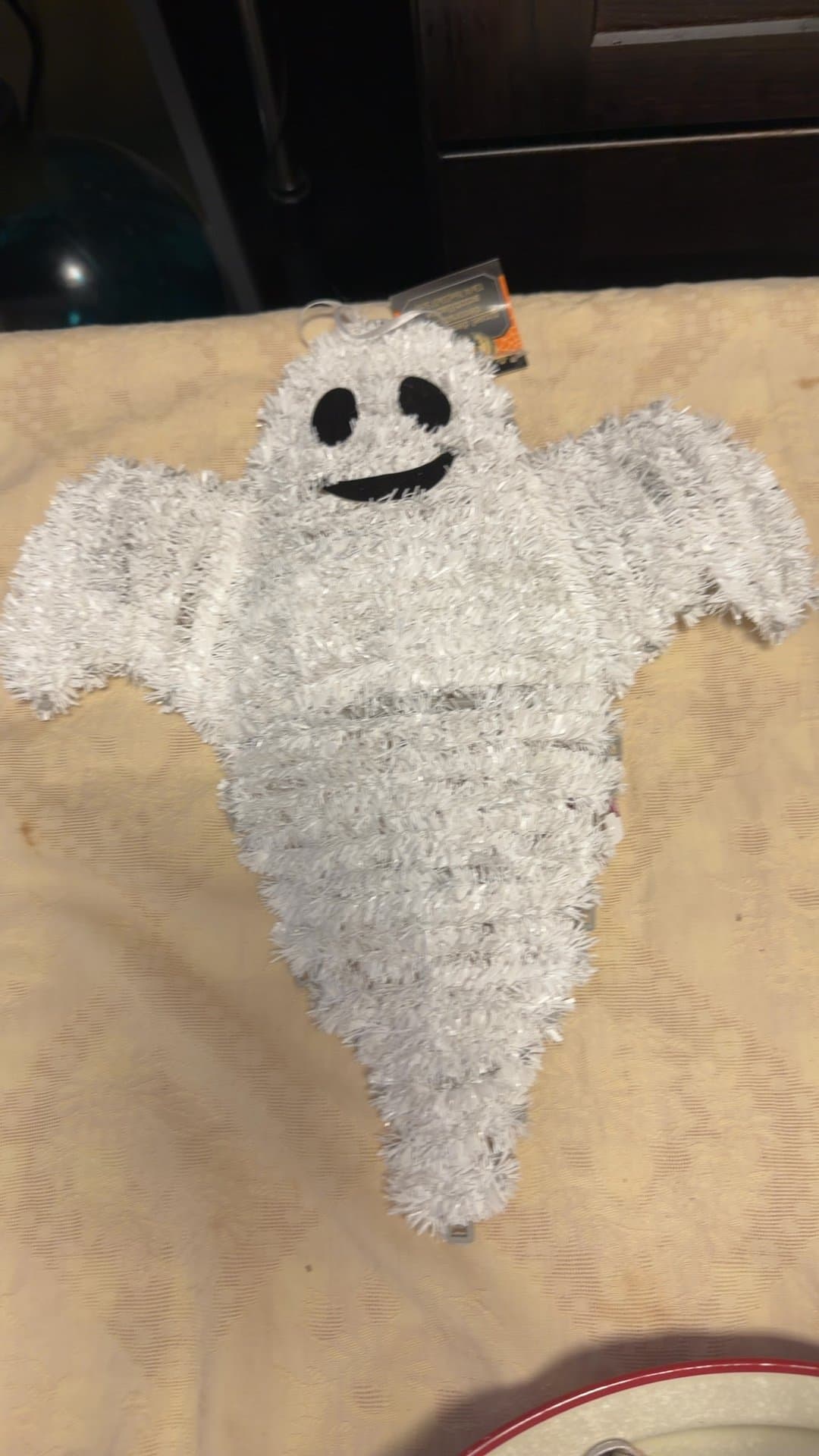 Tinsel Ghost Halloween Decoration - Image 1