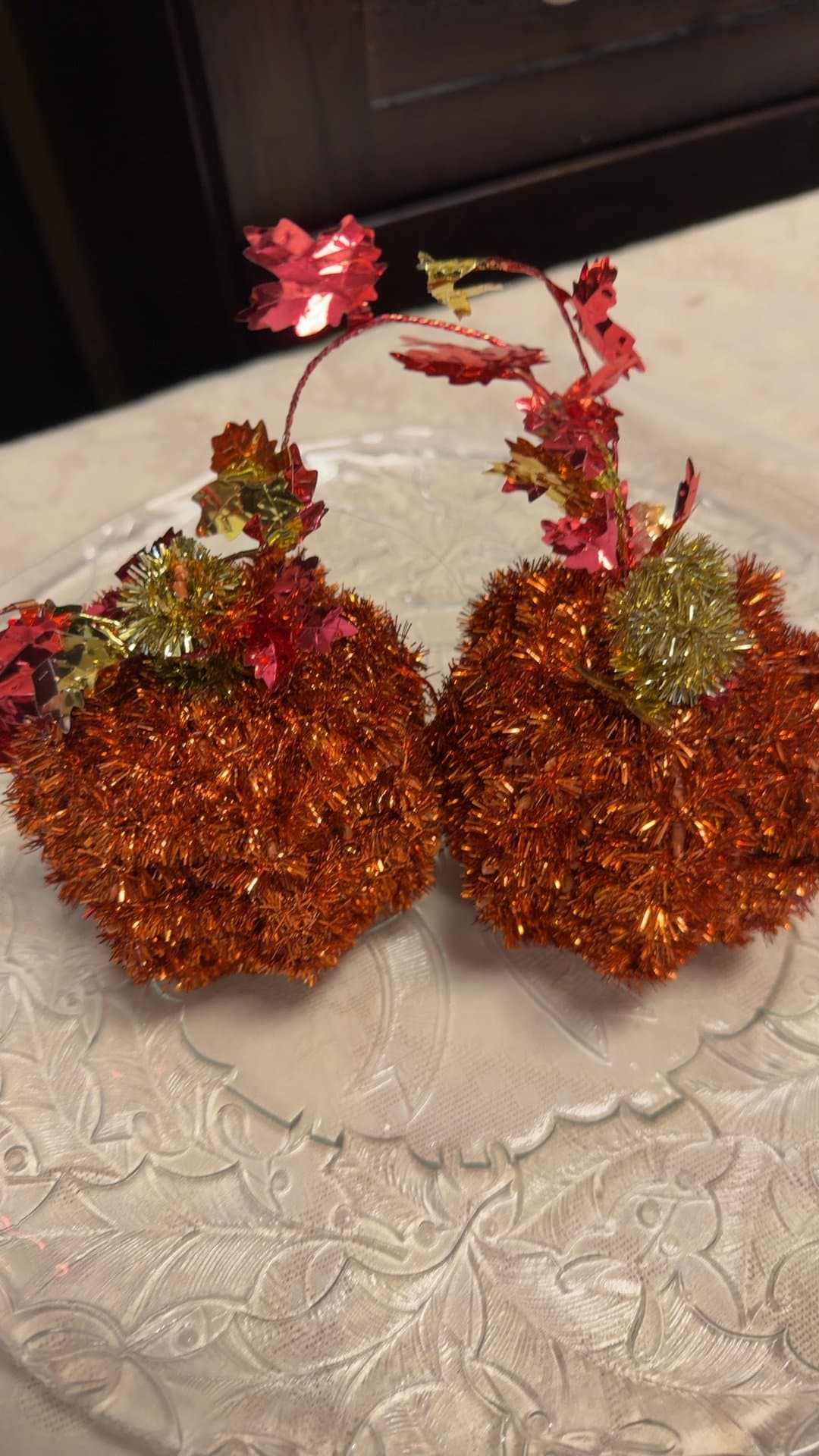 Decorative Tinsel Pumpkins - Image 1