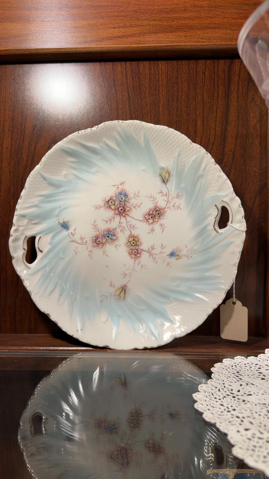 Antique Porcelain Biscuit or Cake Plate - Image 1