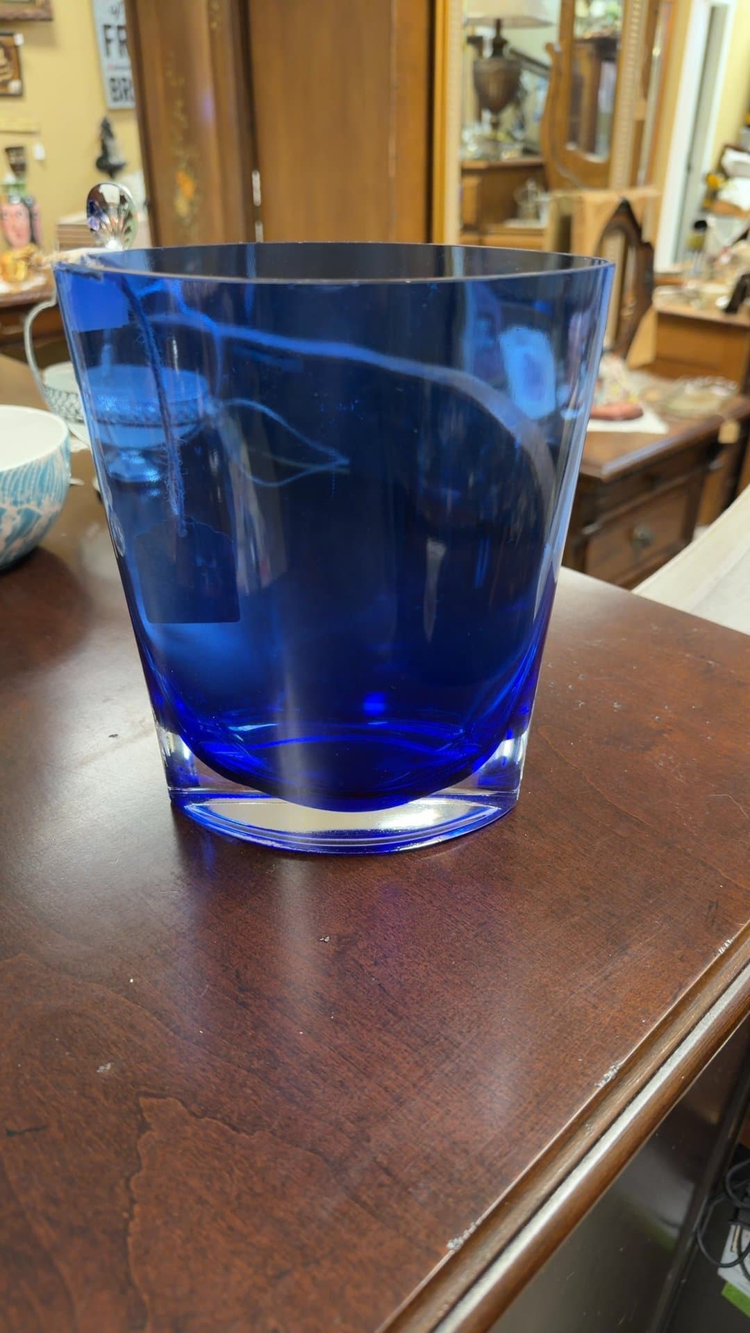 Cobalt Blue Glass Vase - Image 1