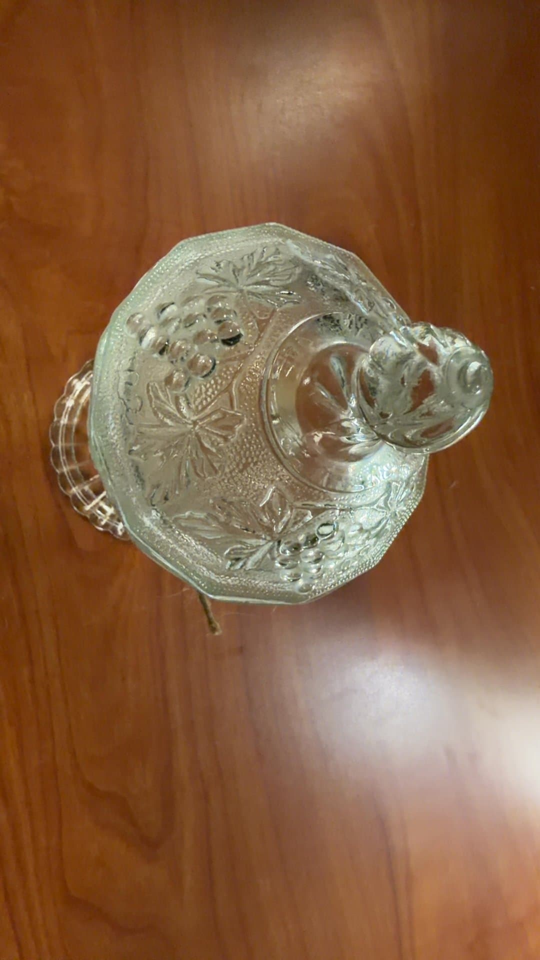 Vintage Glass Candy Dish with Lid - Image 1