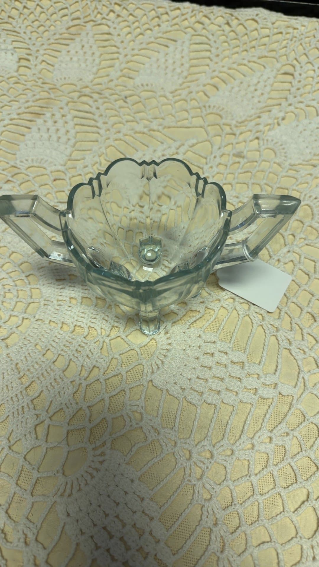 Early American Pressed Glass Sugar Bowl - Image 1