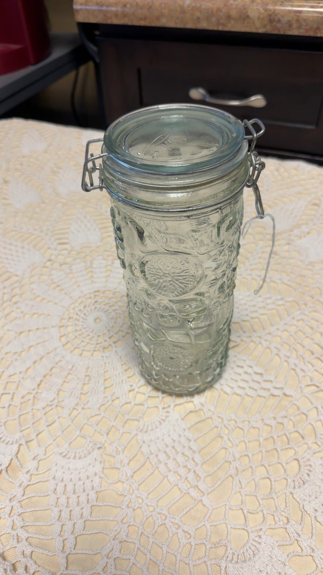 Glass Storage Jar with Wire Clamp Lid - Image 1