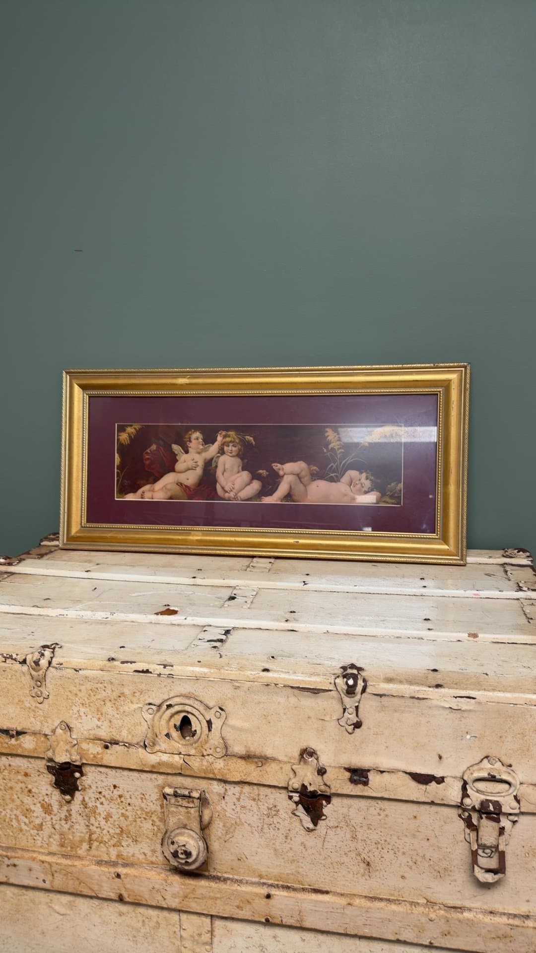 Framed Cherub Artwork - Image 1