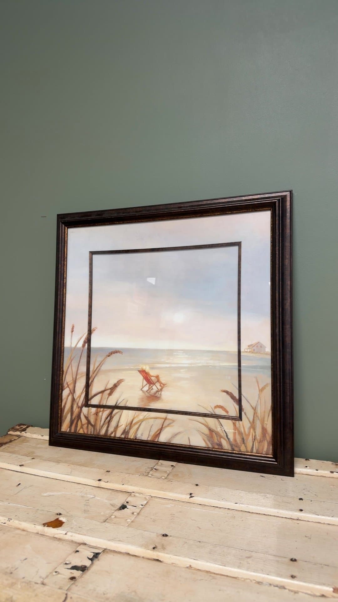 Beach Scene Framed Artwork by Romero - Image 1