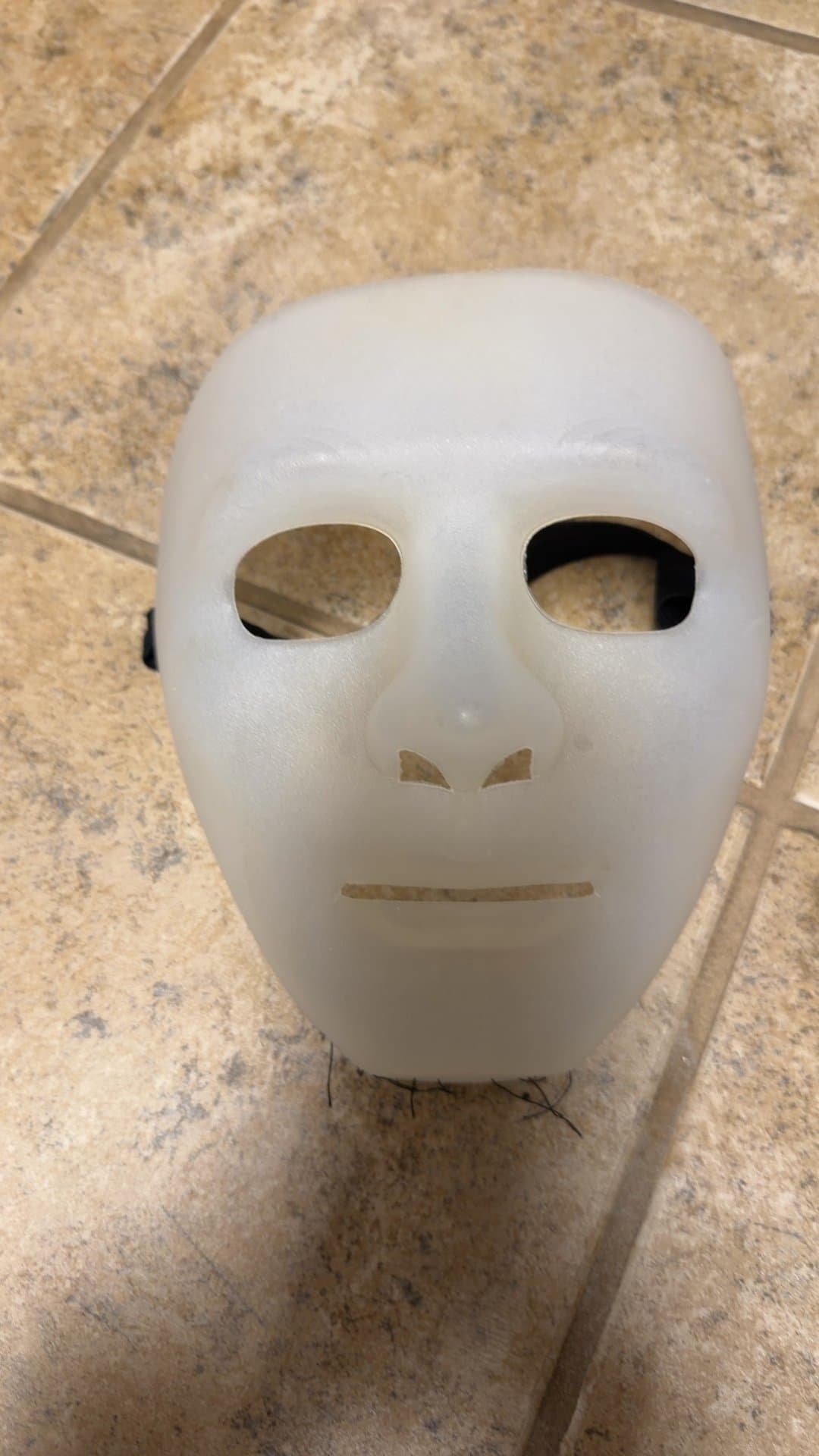White Plastic Full-Face Costume Mask - Image 1