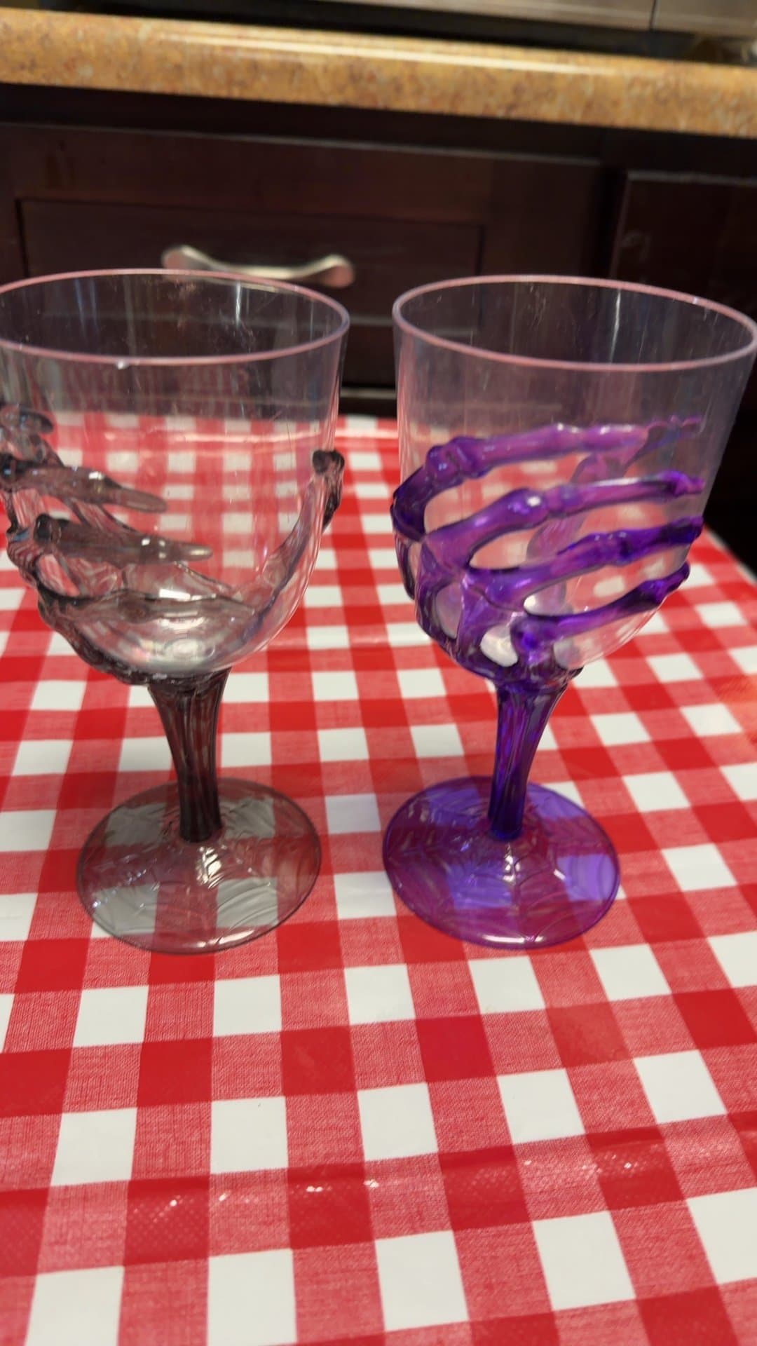 Plastic Skeleton Hand Halloween Goblets Set of 2 - Image 1