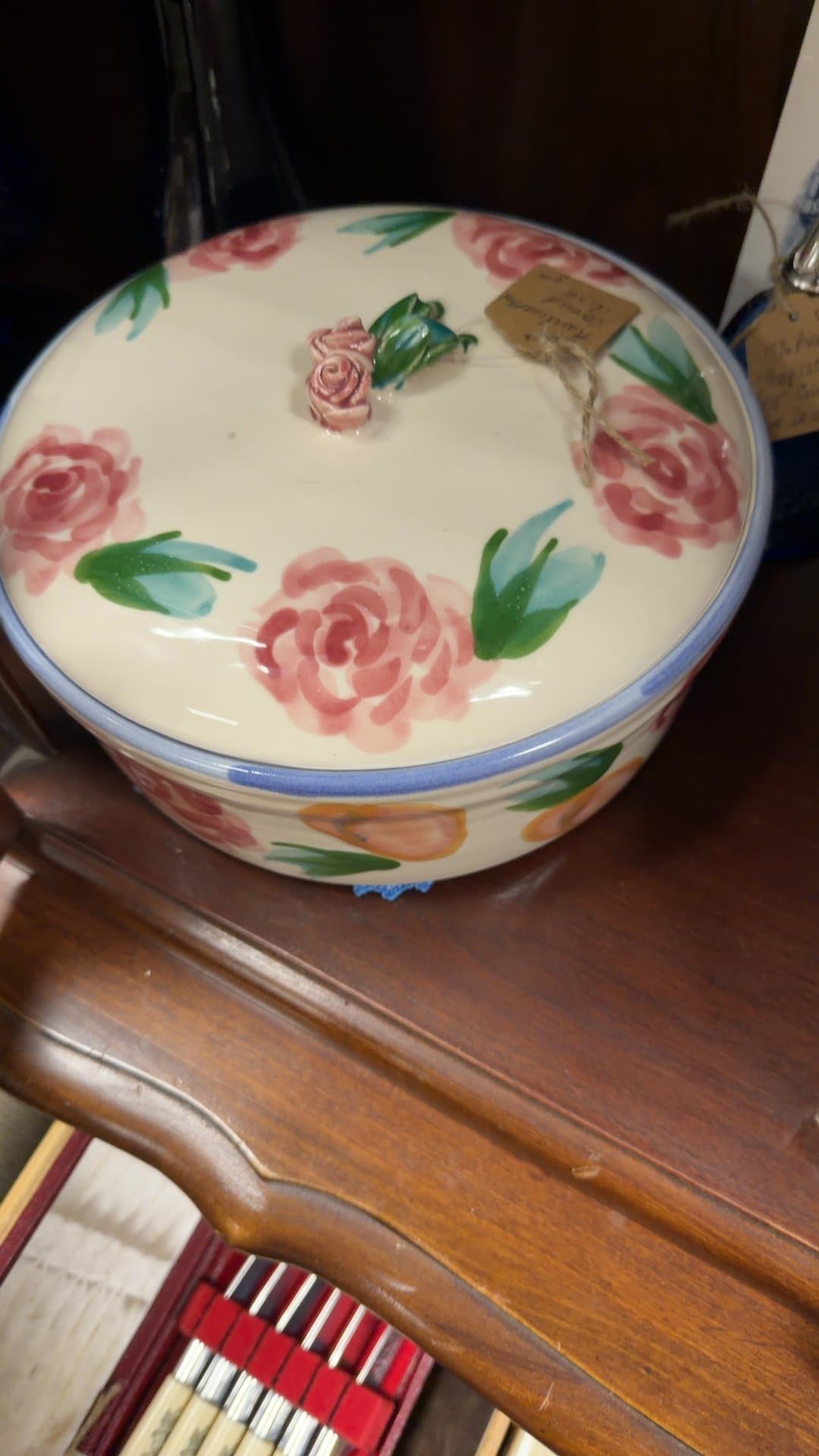 Handcrafted Ceramic Covered Dish - Image 1