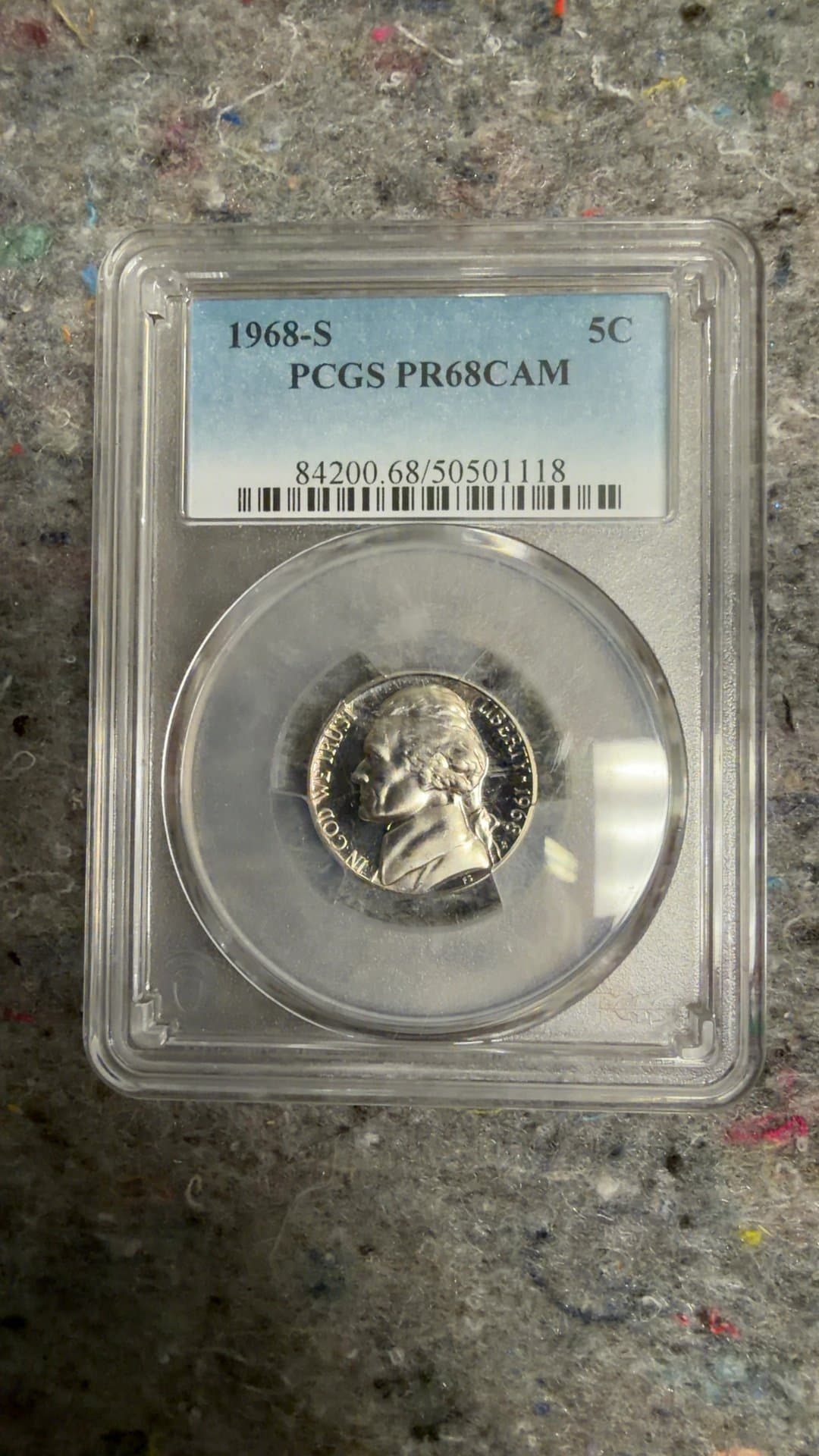 1968-S Jefferson Nickel PCGS PR68CAM - Image 1