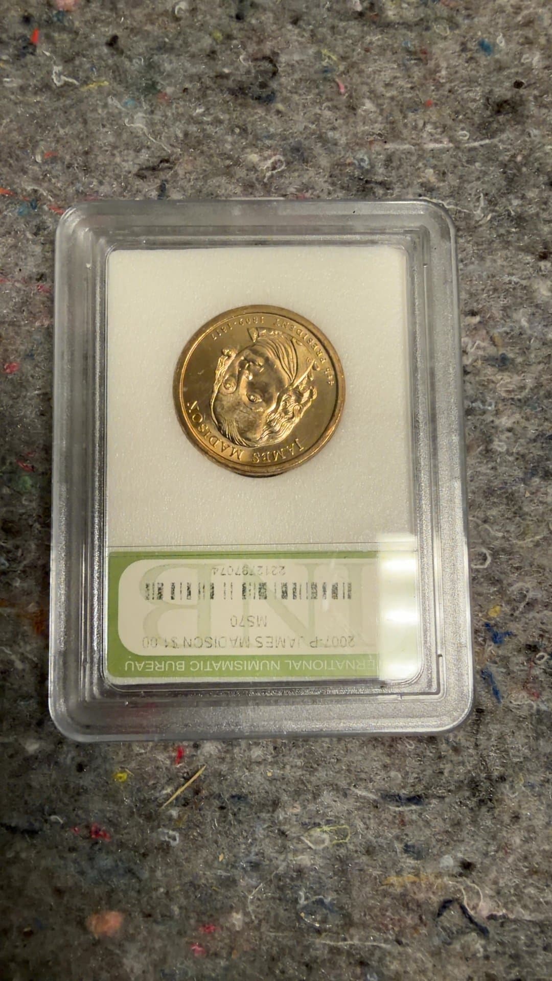 2007-P James Madison Presidential $1 Coin - Image 1