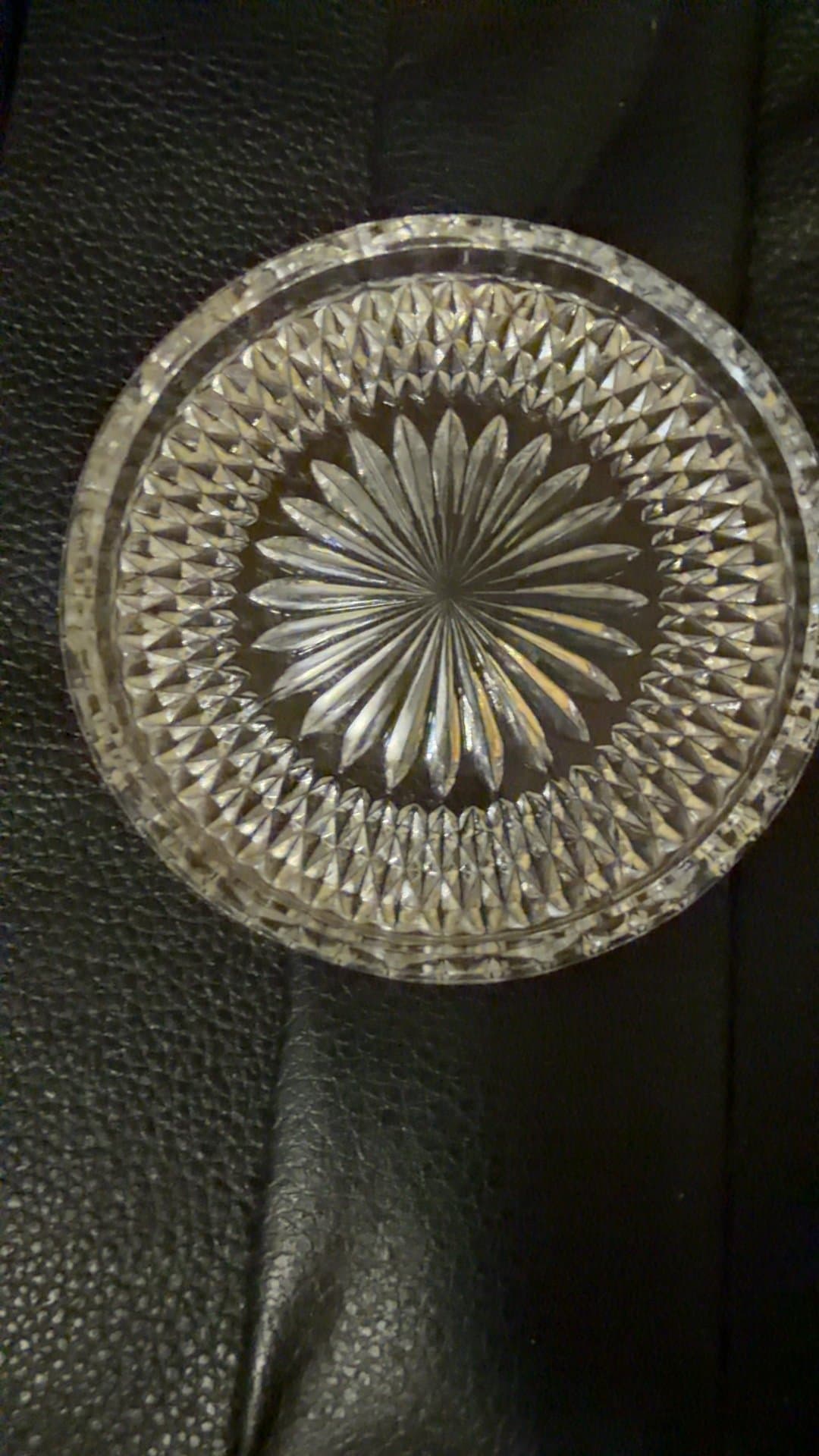 Cut Glass Crystal Coaster - Image 1