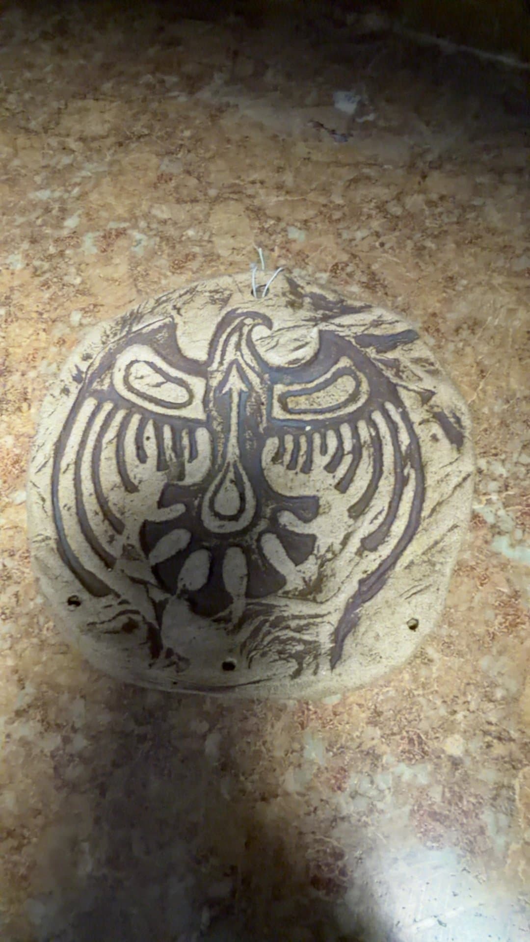 Carved Stone Motif Plaque - Image 1
