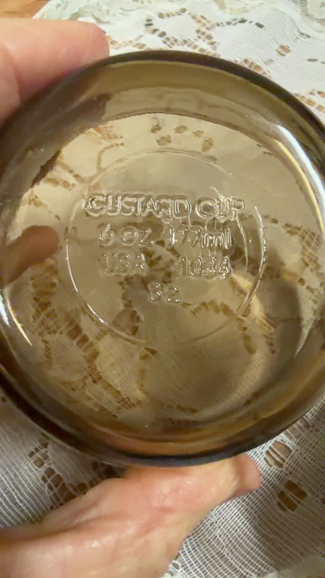 Vintage Glass Custard Cup - Image 1