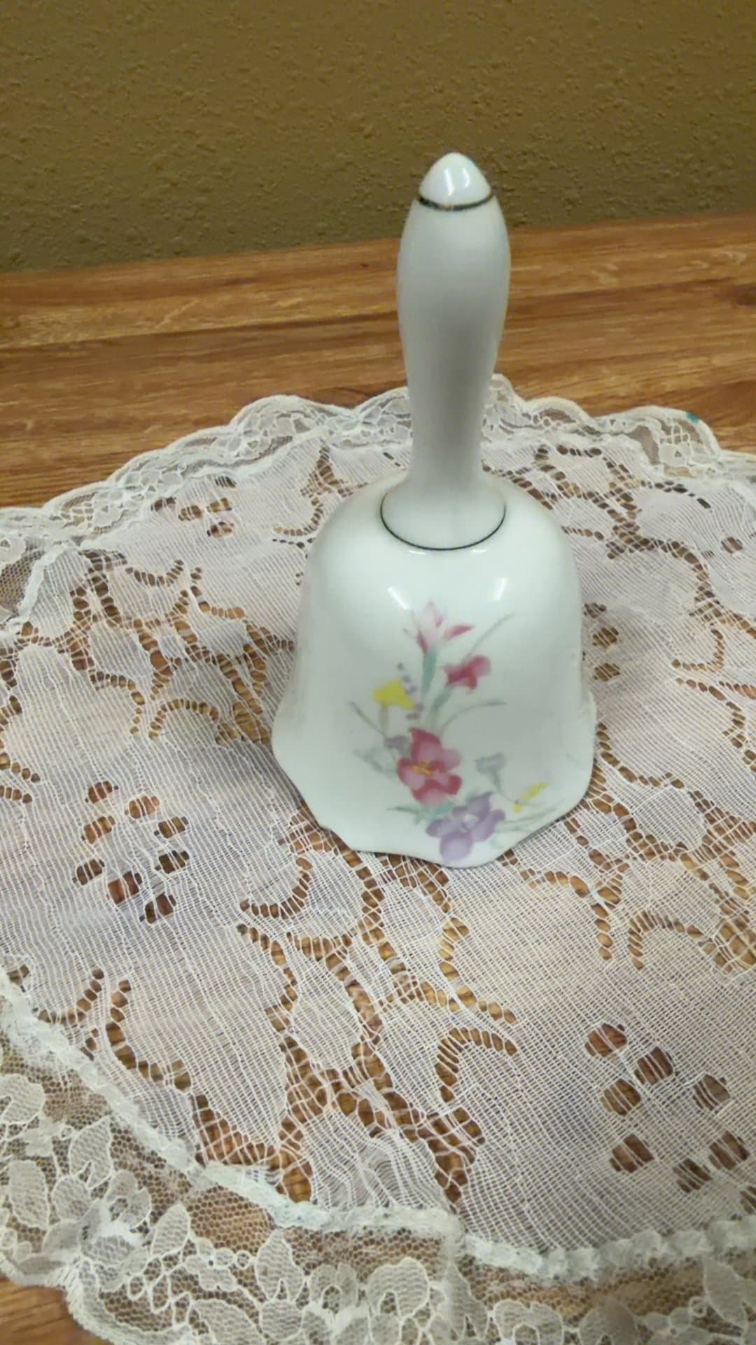 Porcelain Bell with Floral Design - Image 1