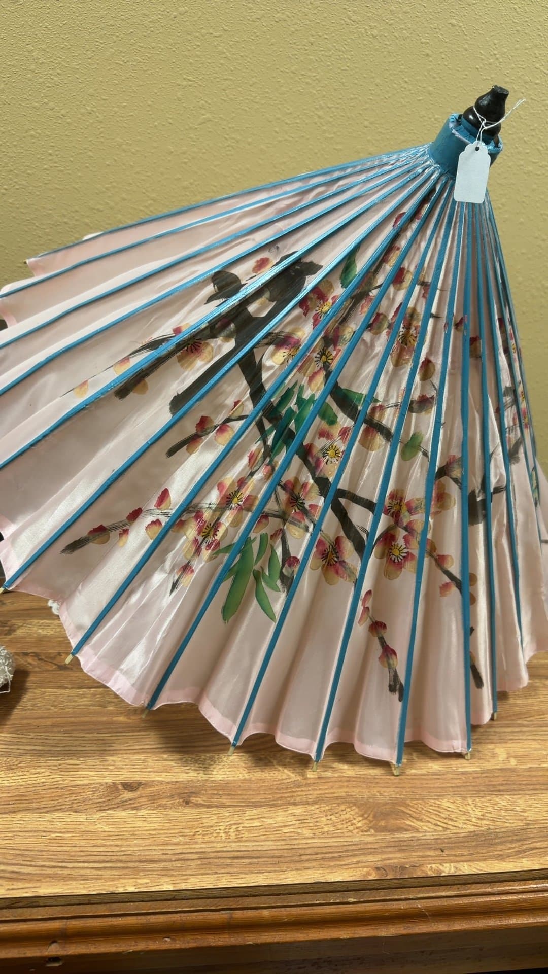 Hand-Painted Asian Paper Parasol - Image 1