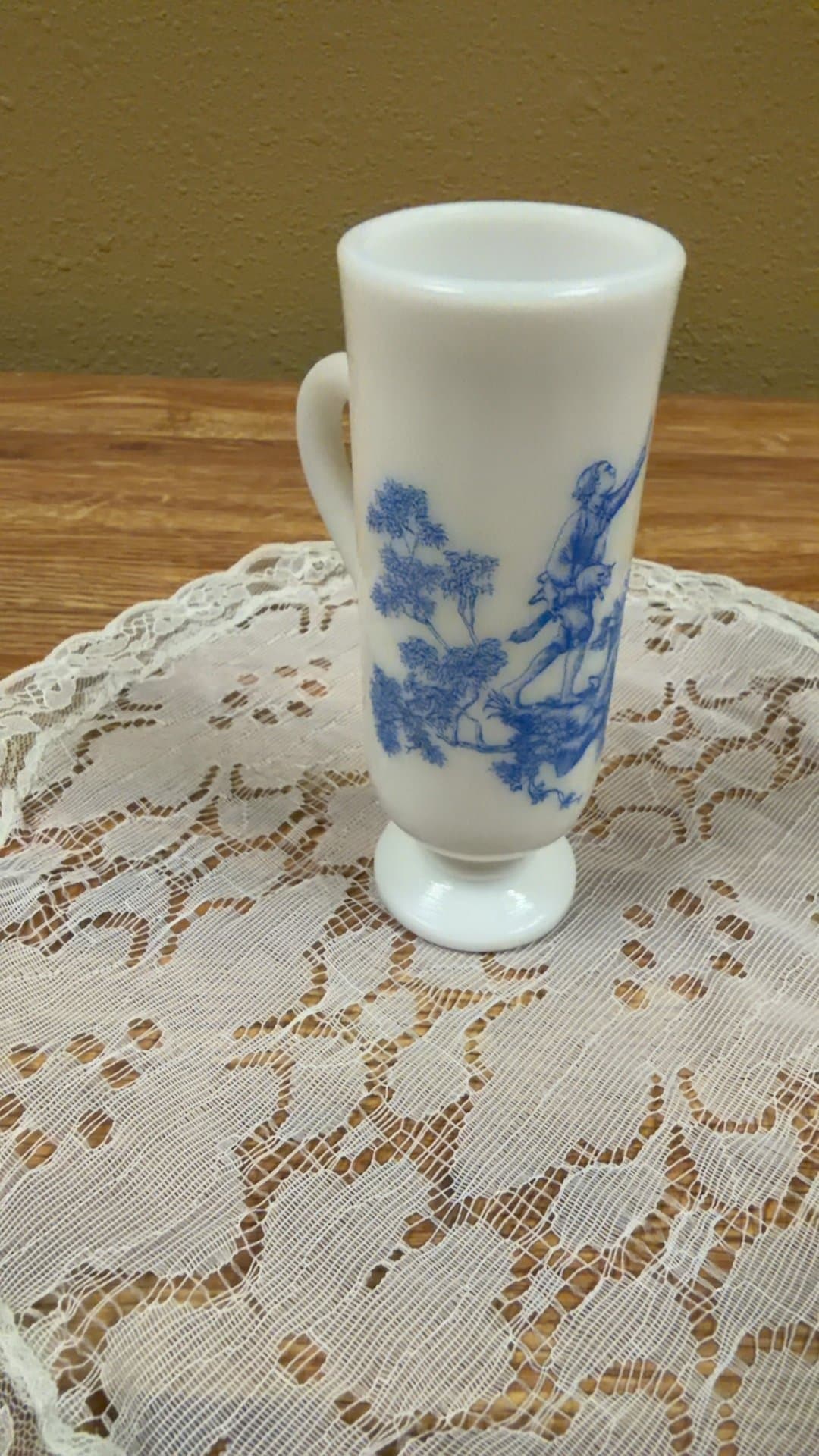 Blue and White Ceramic Mug-vase - Image 1
