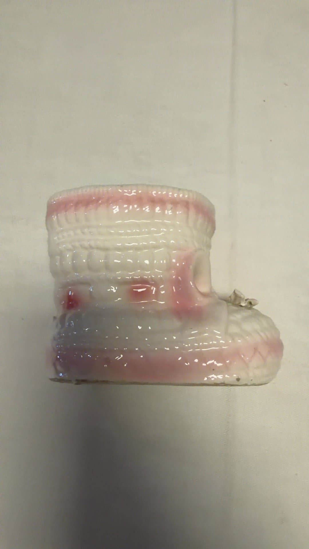 Vintage Ceramic Baby Bootie Planter Figurine - Image 1