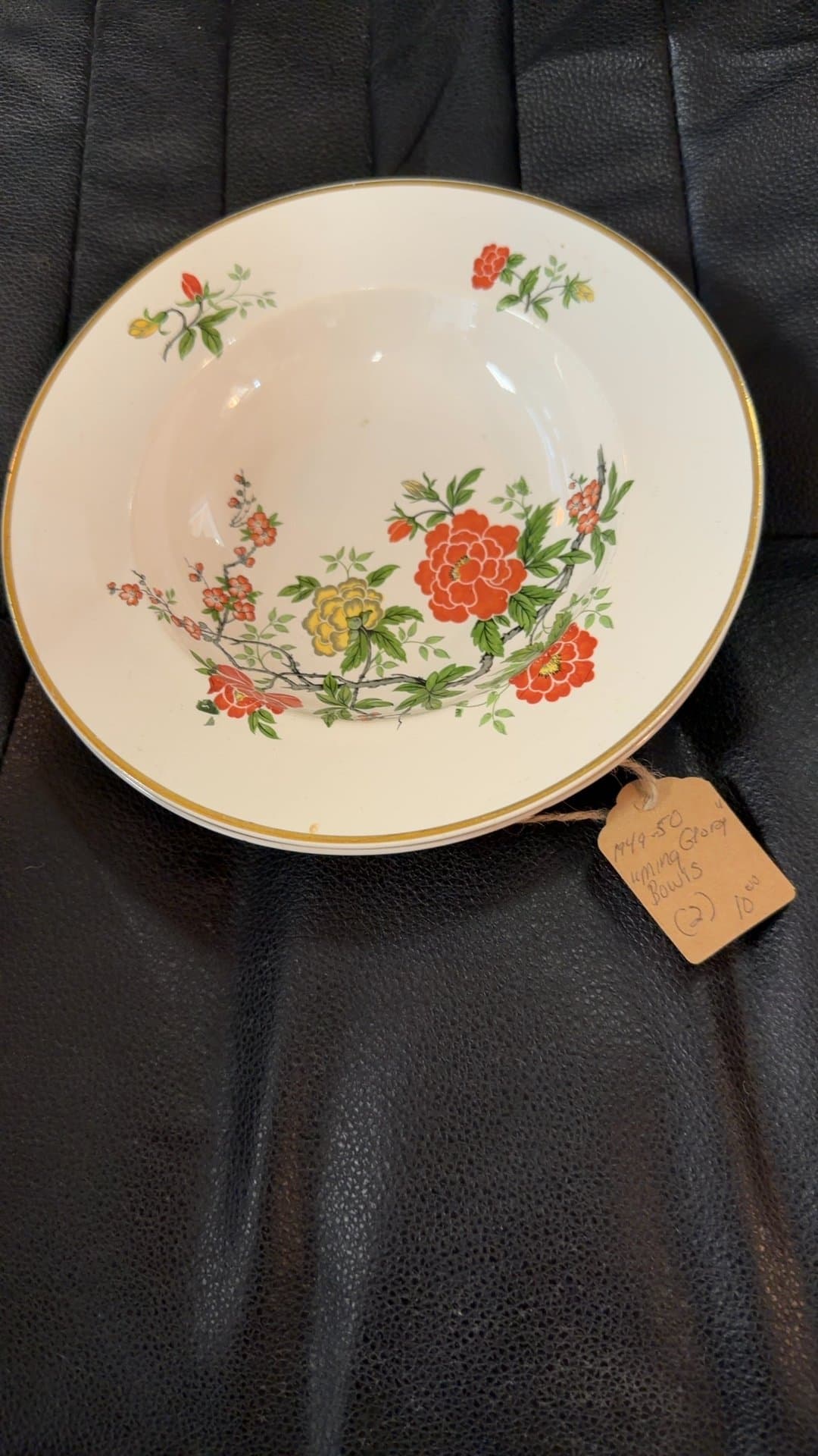 Vintage Floral Porcelain Saucer - Image 1