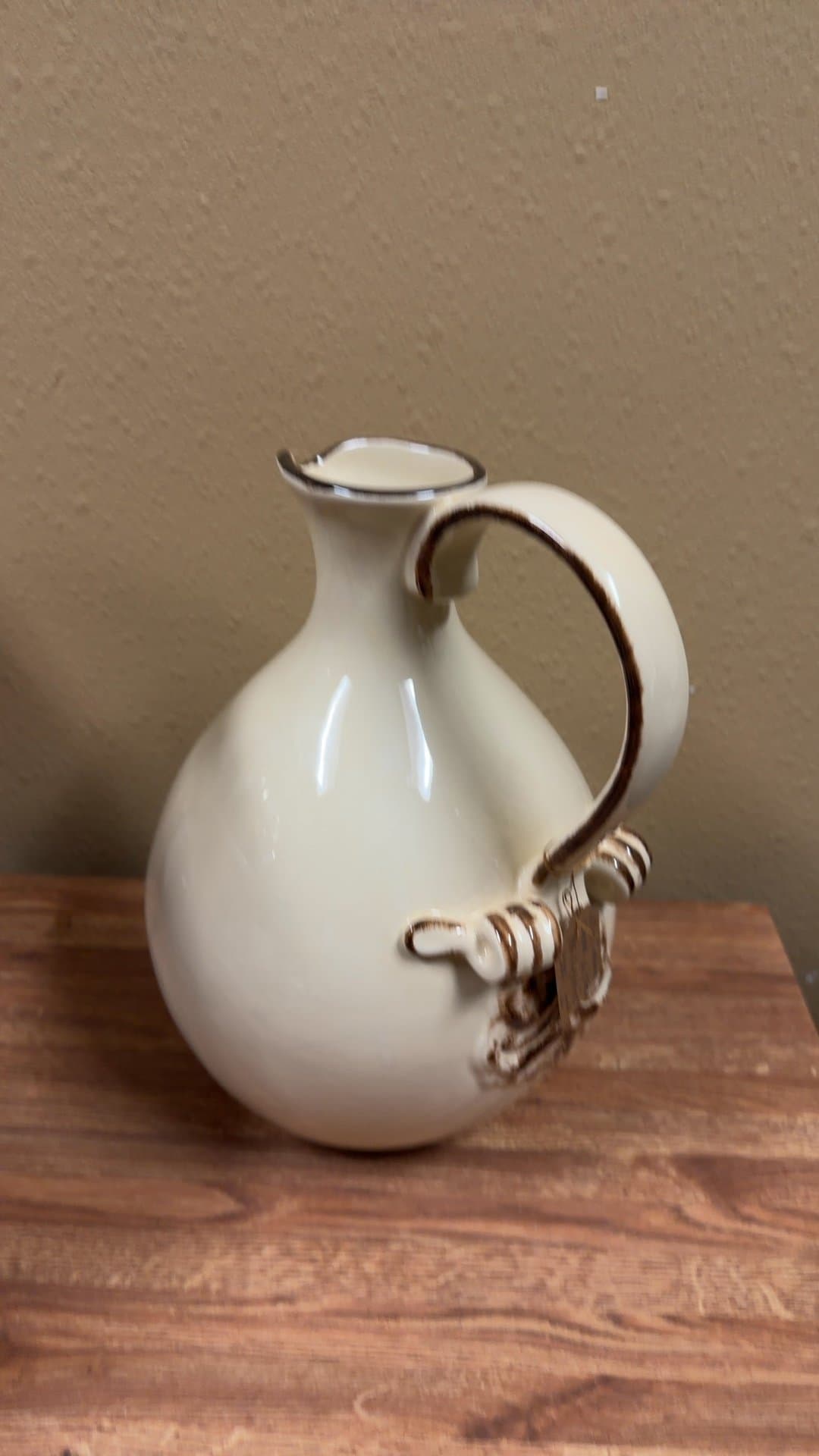 Artimino Villa Cortona Cream Ceramic Pitcher - Image 1