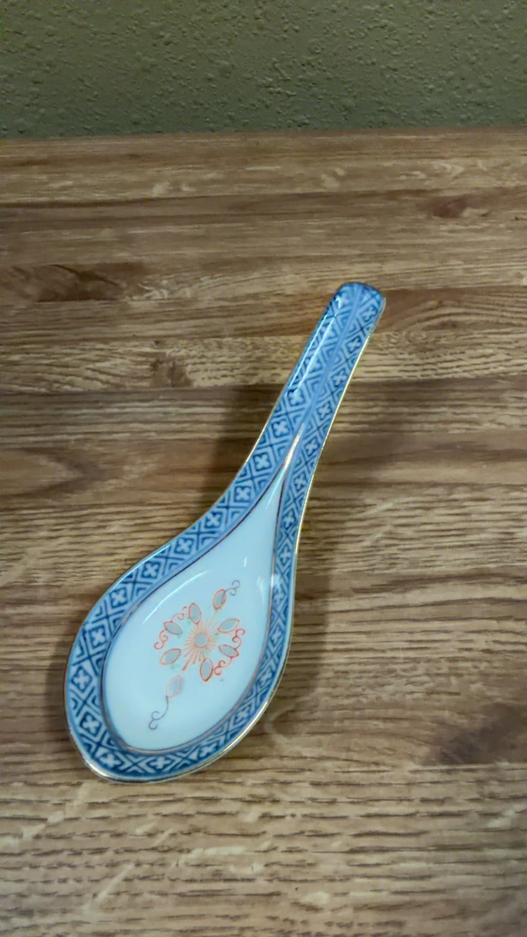 Blue and White Porcelain Spoon - Image 1