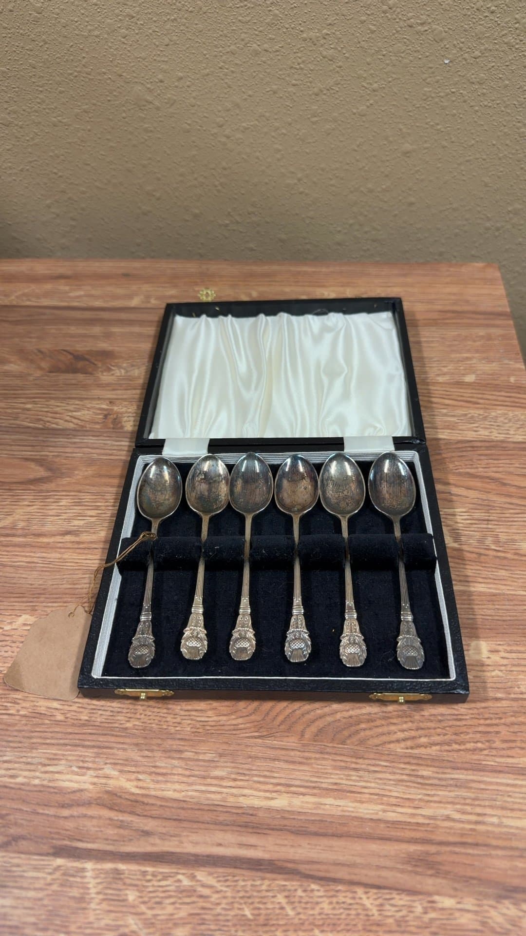 Scottish Thistle Electroplated Nickel Silver Teaspoon Set in Case - Image 1