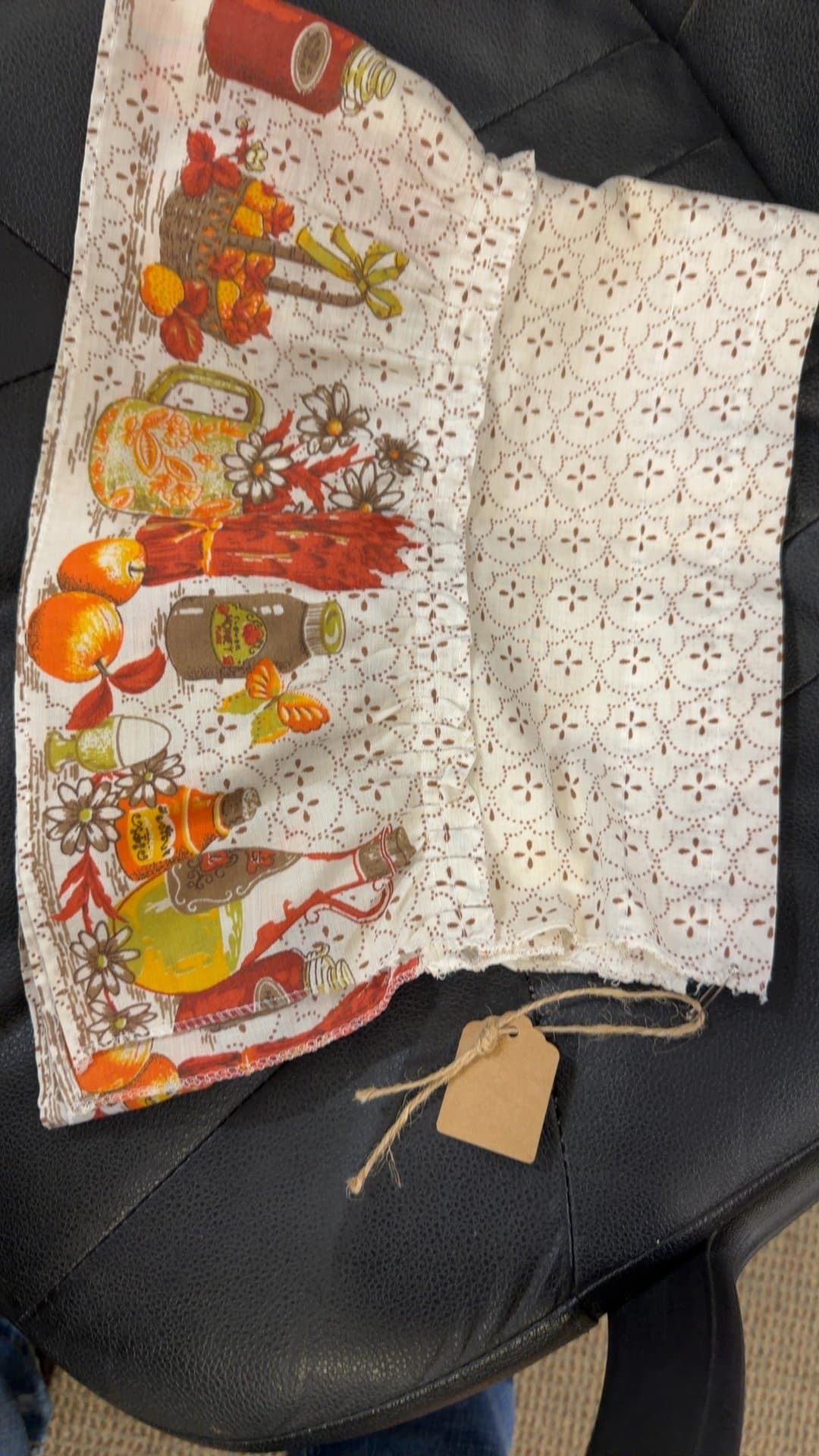 Vintage Printed Fabric with Autumn Motif - Image 1