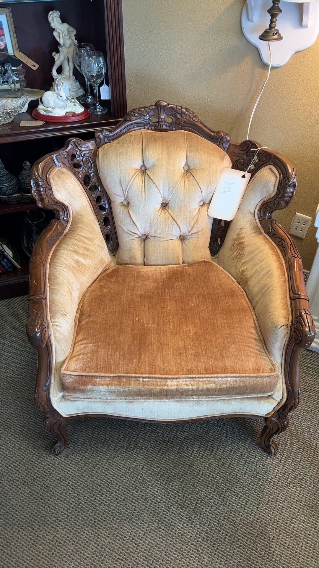 Vintage Victorian Club Chair - Image 1