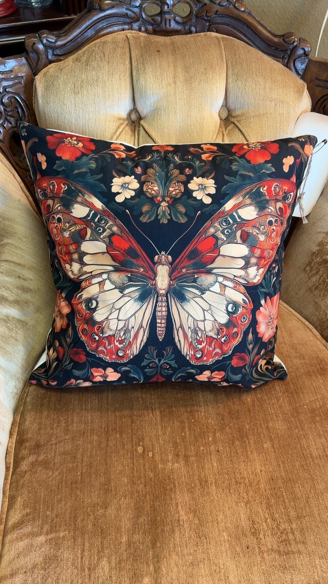 Butterfly Decorative Throw Pillow - Image 1