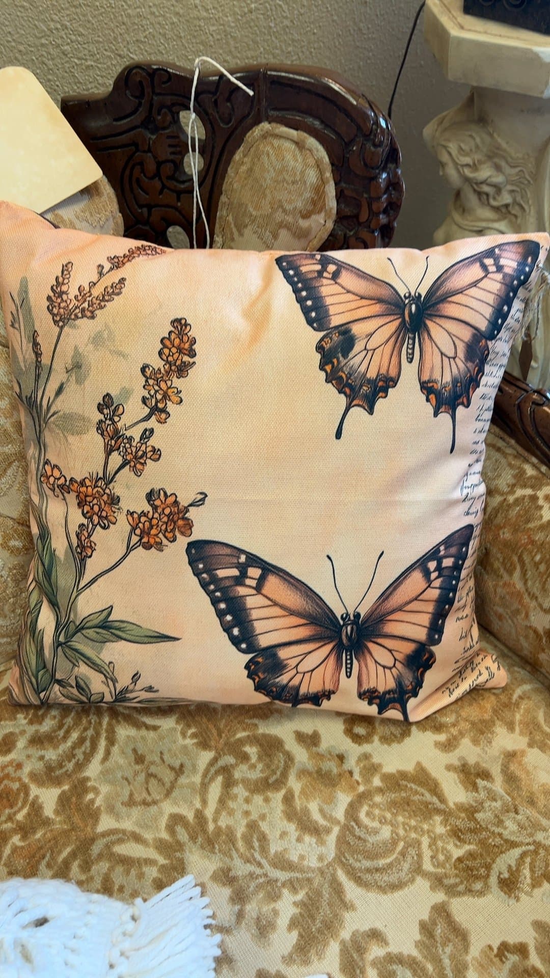 Butterfly Decorative Throw Pillow - Image 1
