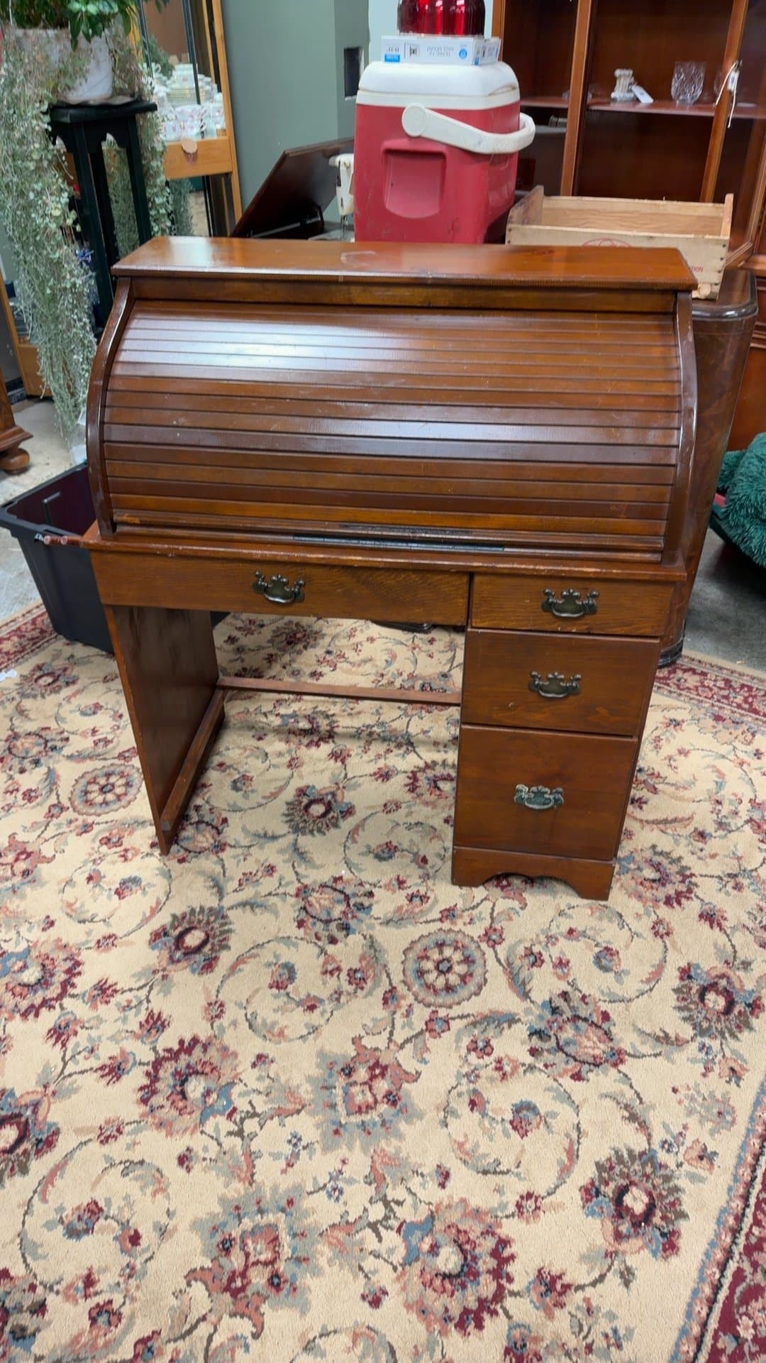 Vintage Roll-Top Desk - Image 1