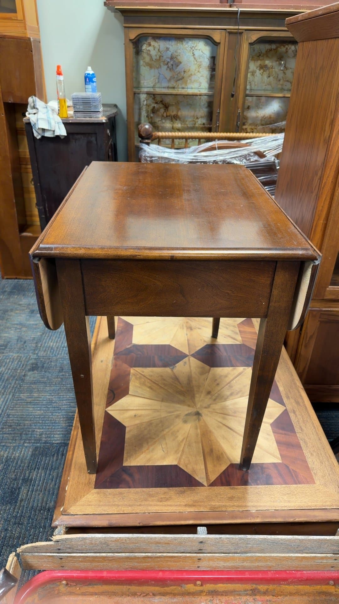 Vintage Drop-Leaf Side Table - Image 1