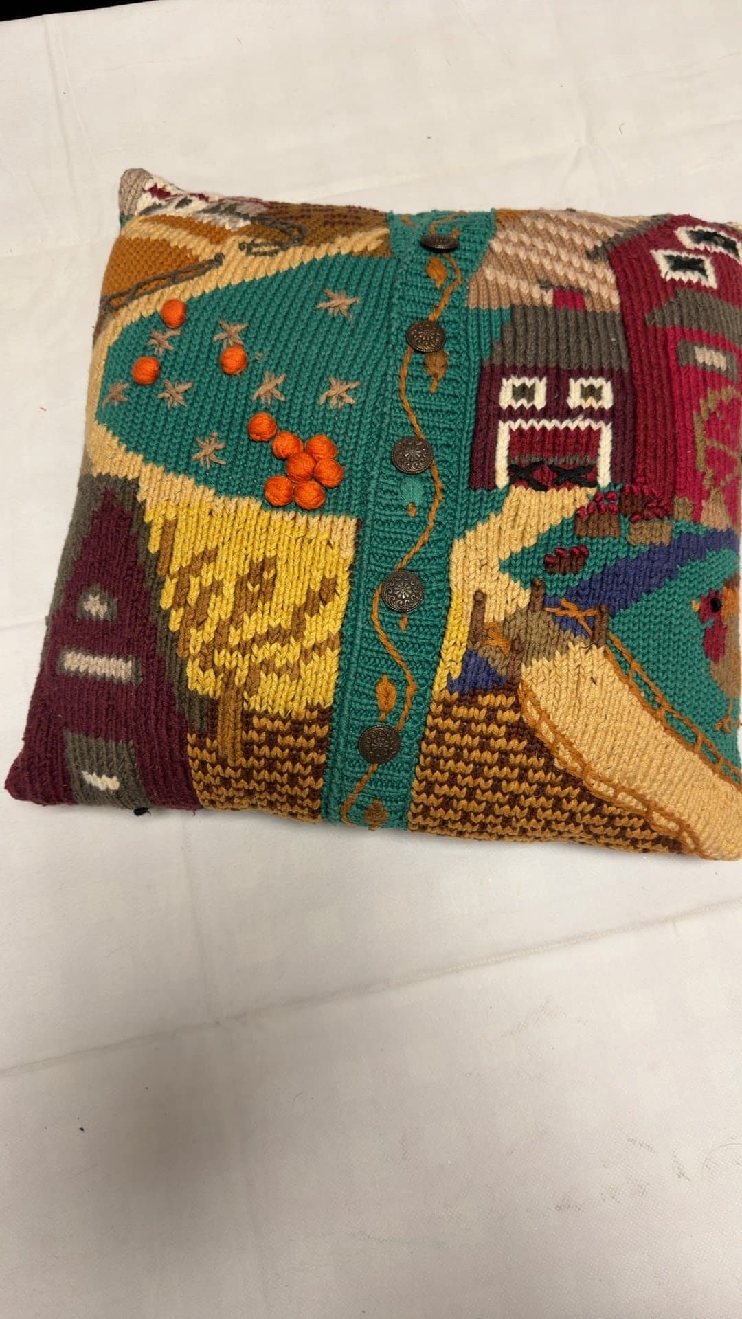 Fall Sweater Decorative Pillow - Image 1