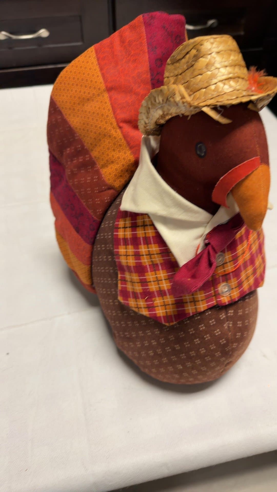 Patchwork Fabric Turkey Decoration - Image 1
