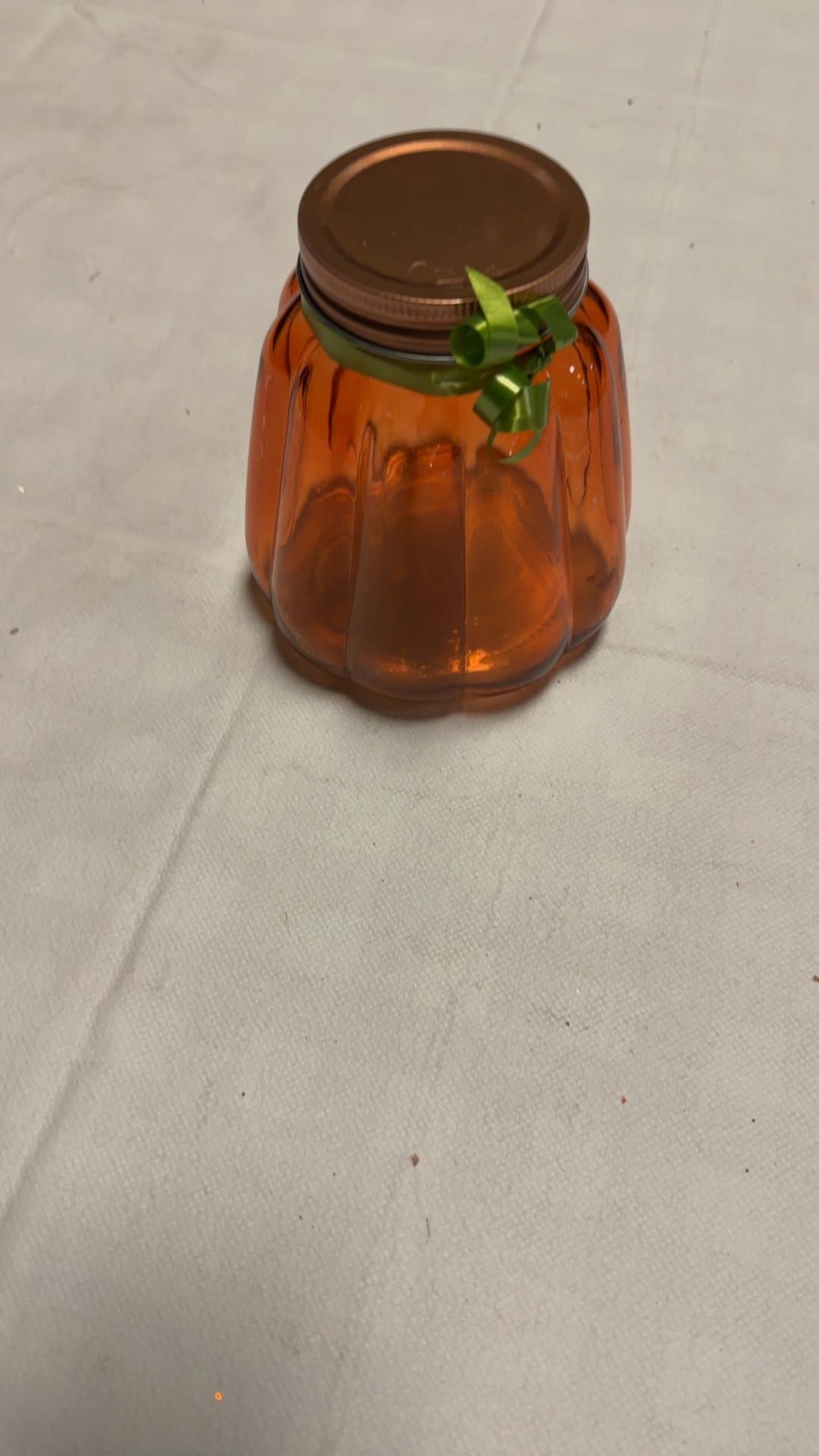 Glass Pumpkin Jar with Lid - Image 1