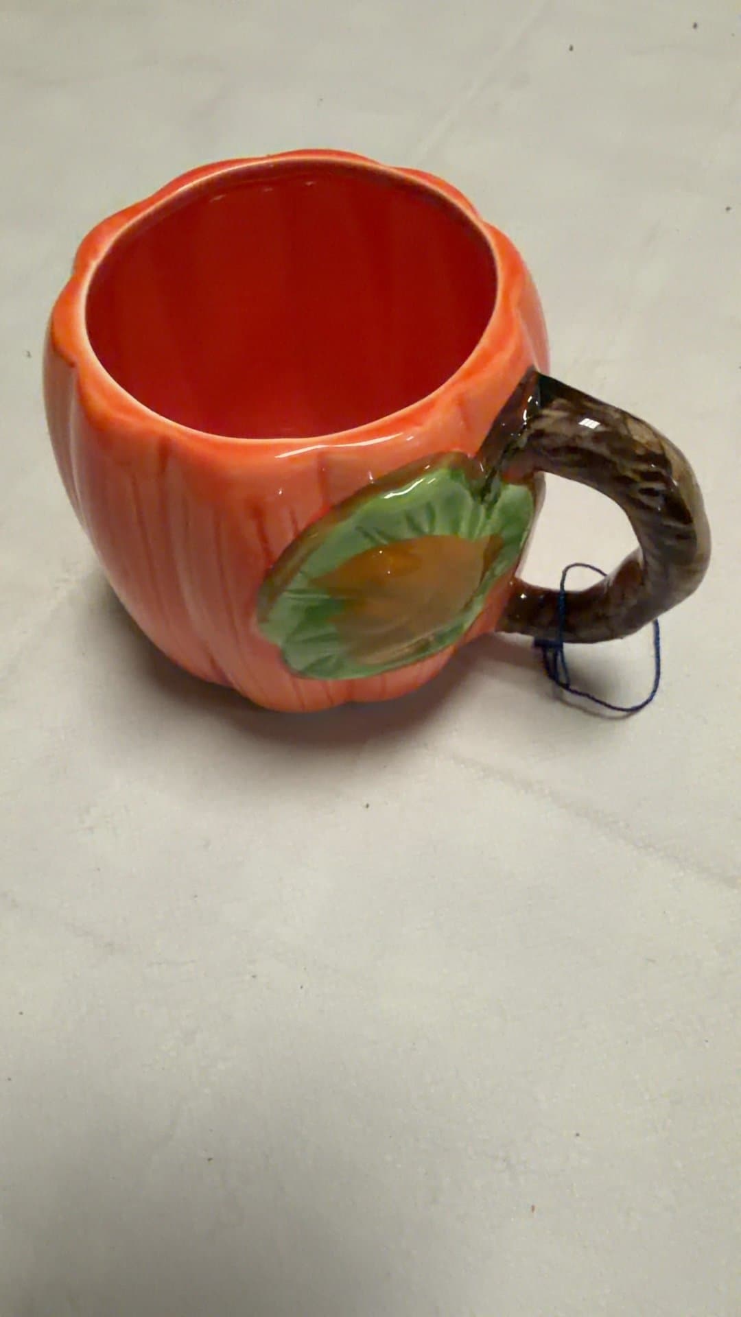 Pumpkin Shaped Ceramic Mug - Image 1