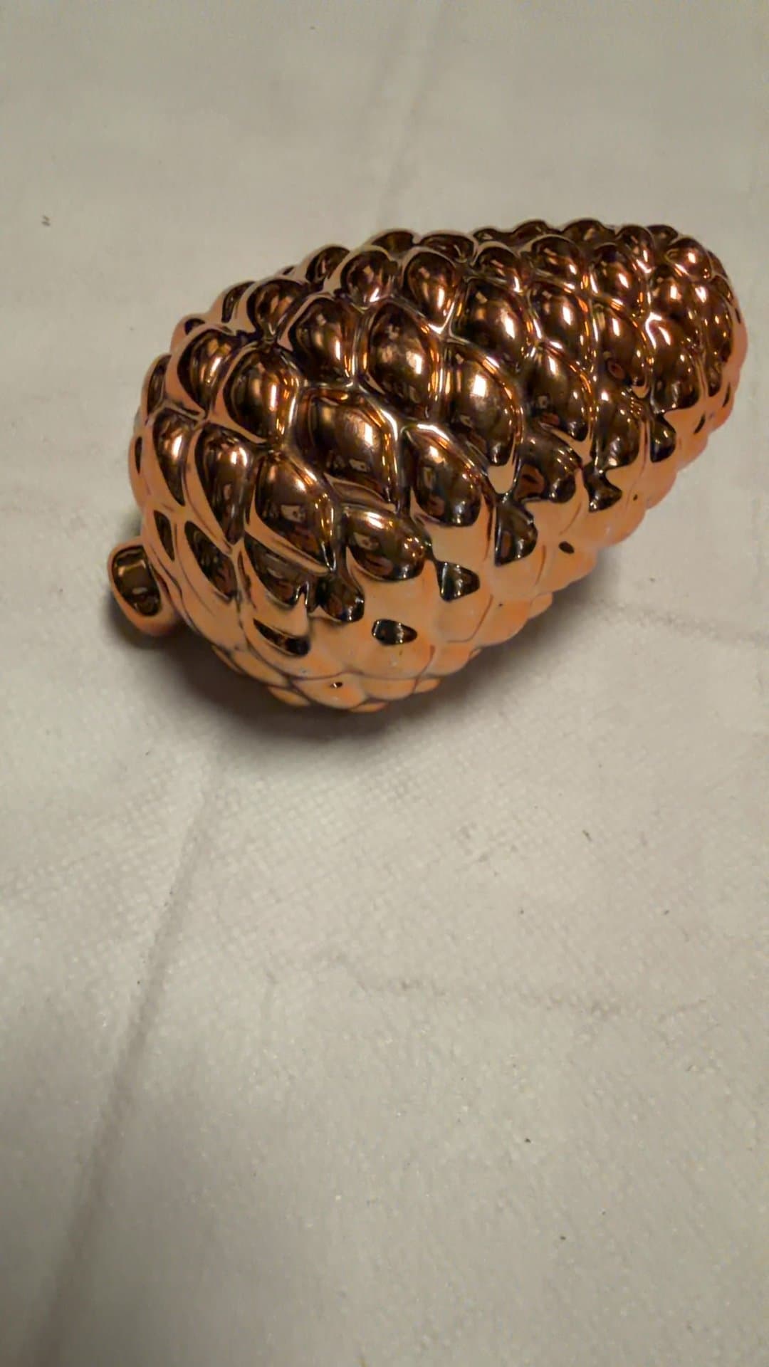 Copper Ceramic Pinecone - Image 1