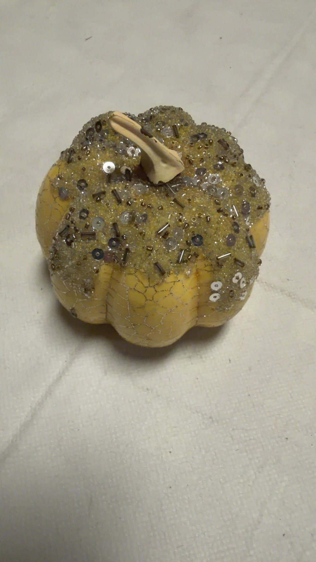 Decorative Beaded Pumpkin - Image 1