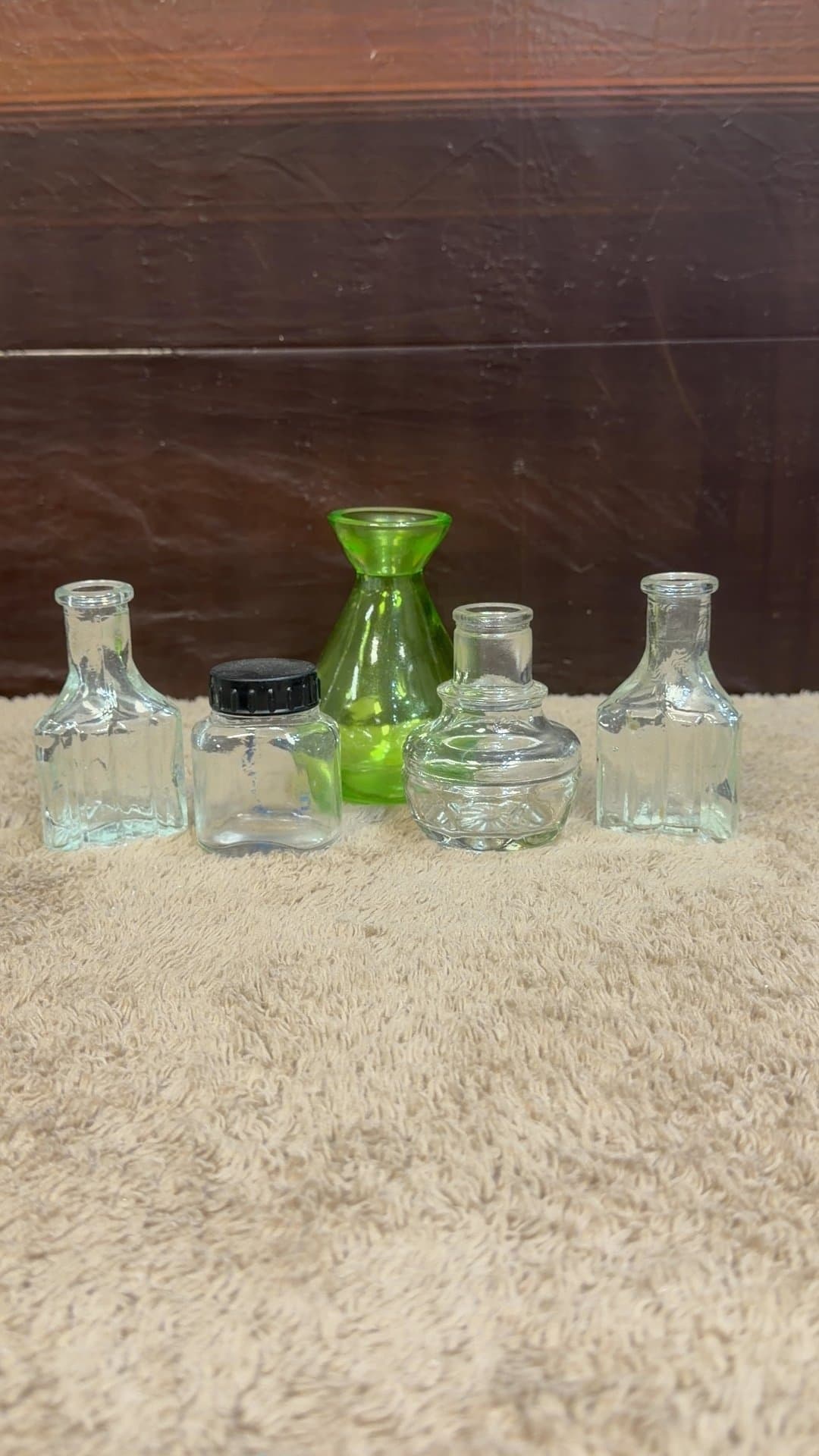 Assorted Small Vintage Glass Bottles Lot - Image 1