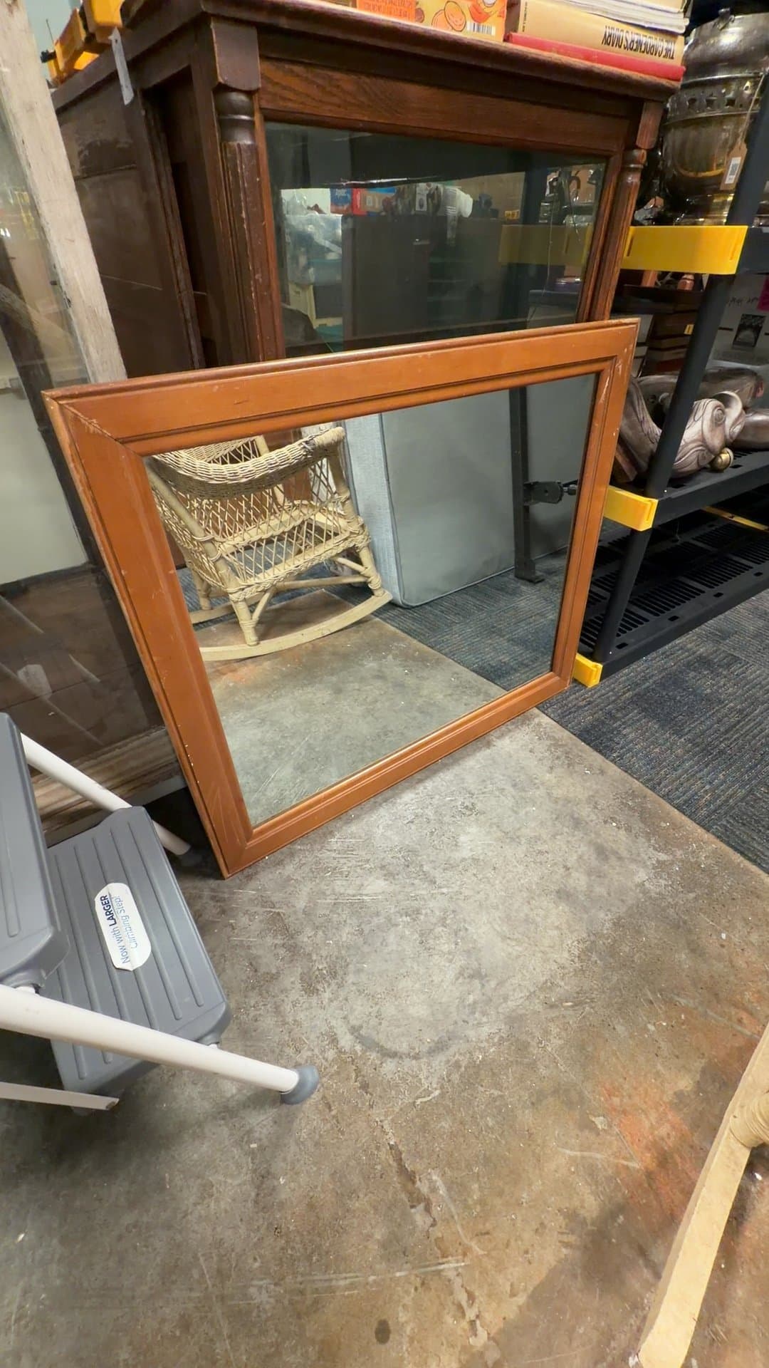Wooden Framed Mirror - Image 1