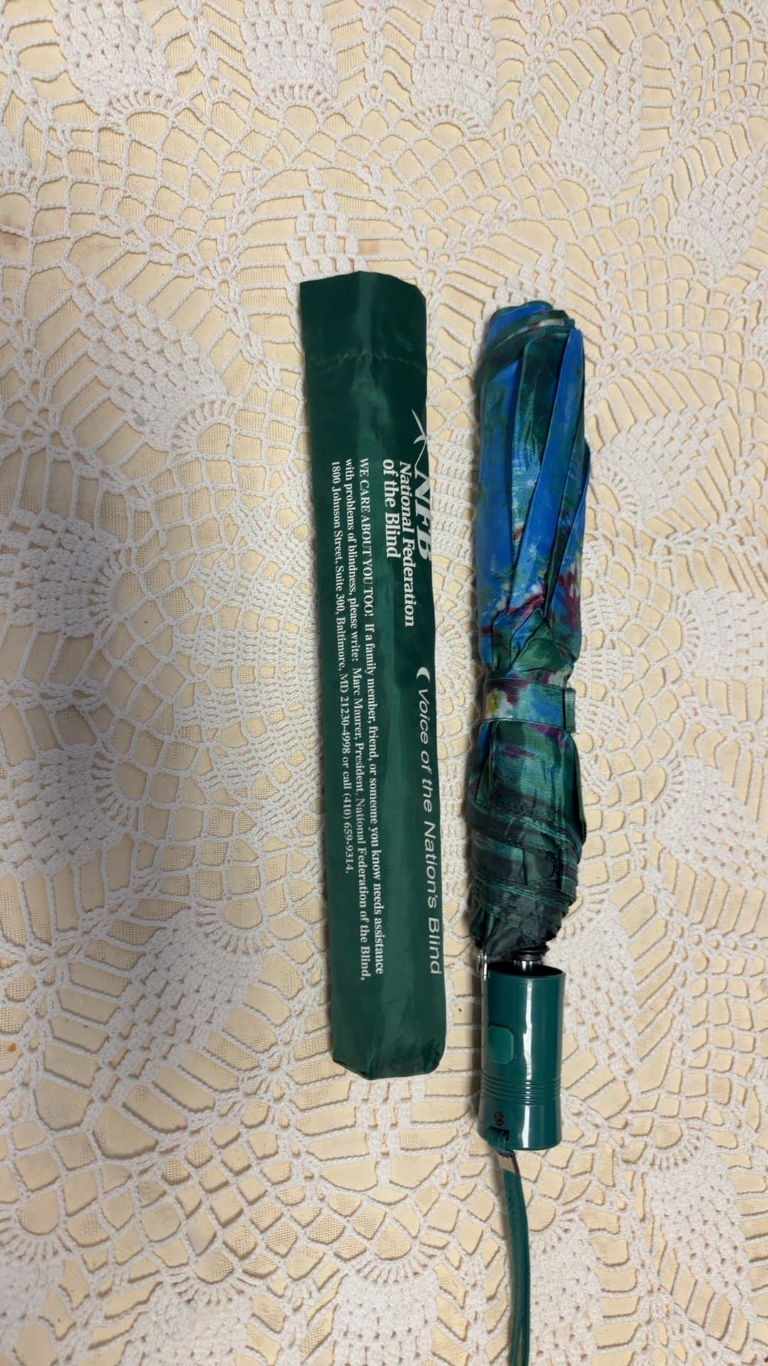 National Federation of the Blind Folding Umbrella - Image 1